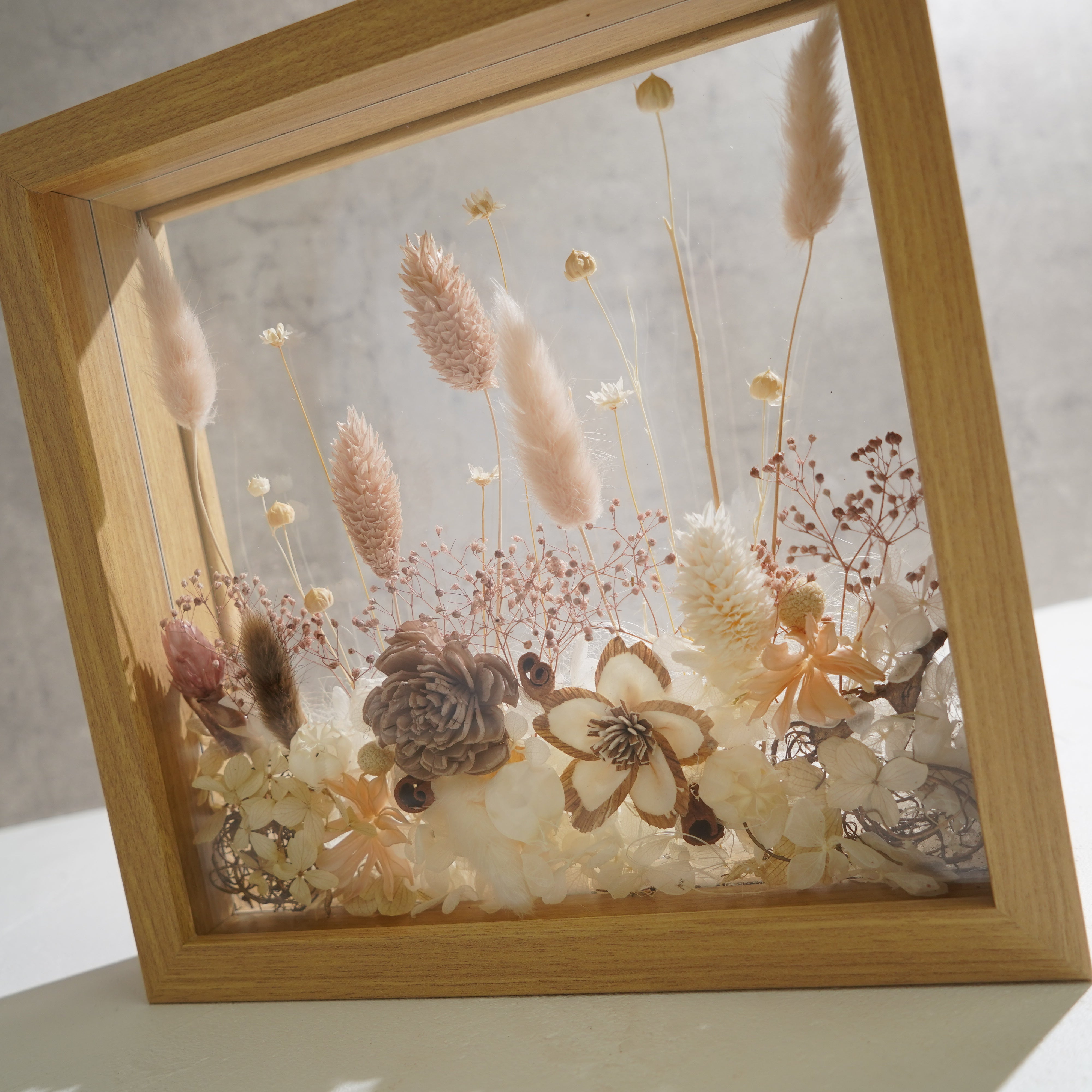 ナチュラル】フレームフラワー Lサイズ ガーデンタイプ FL-68≪限定1点≫