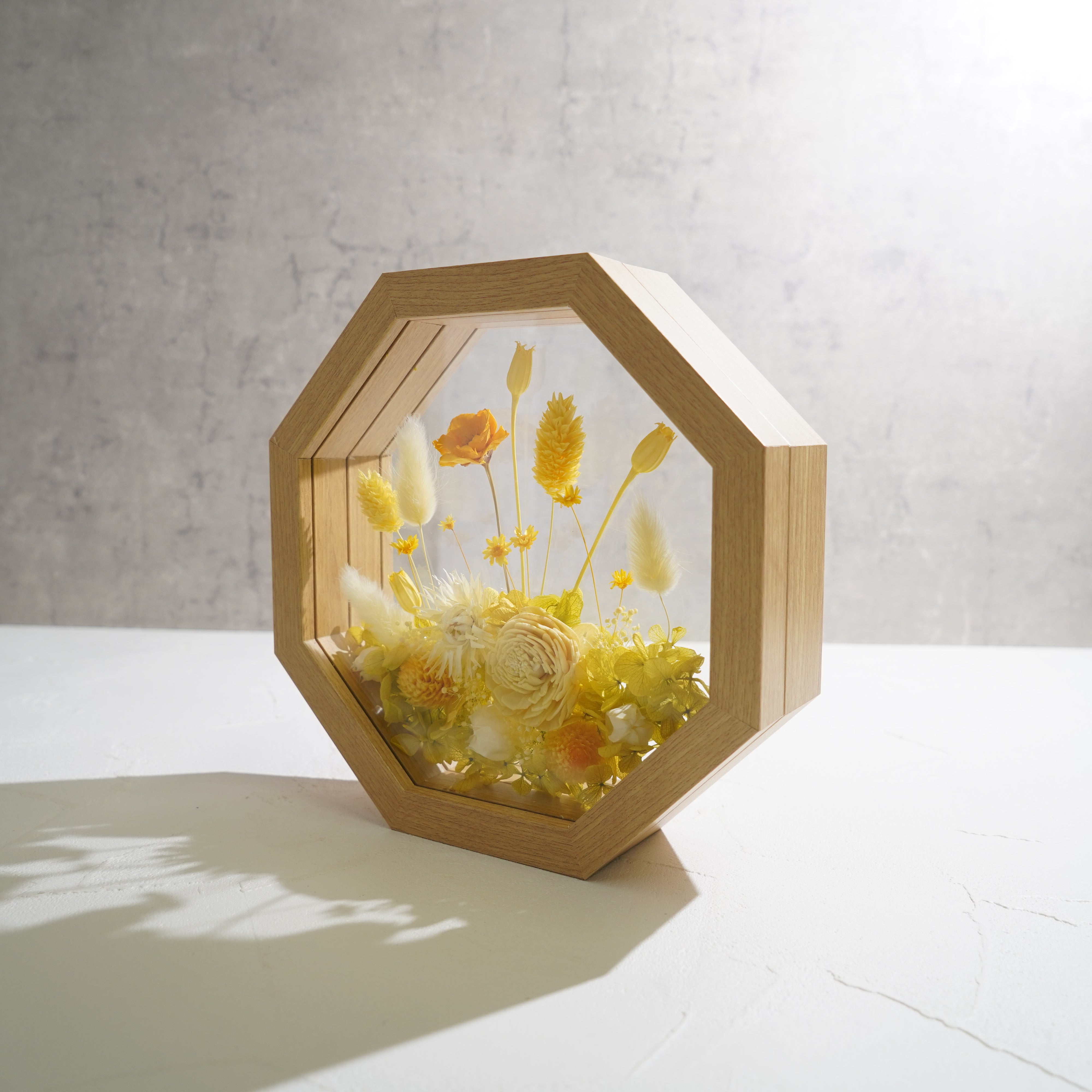 【イエロー】フレームフラワー 八角形 ガーデンタイプ FO-81≪限定１点≫