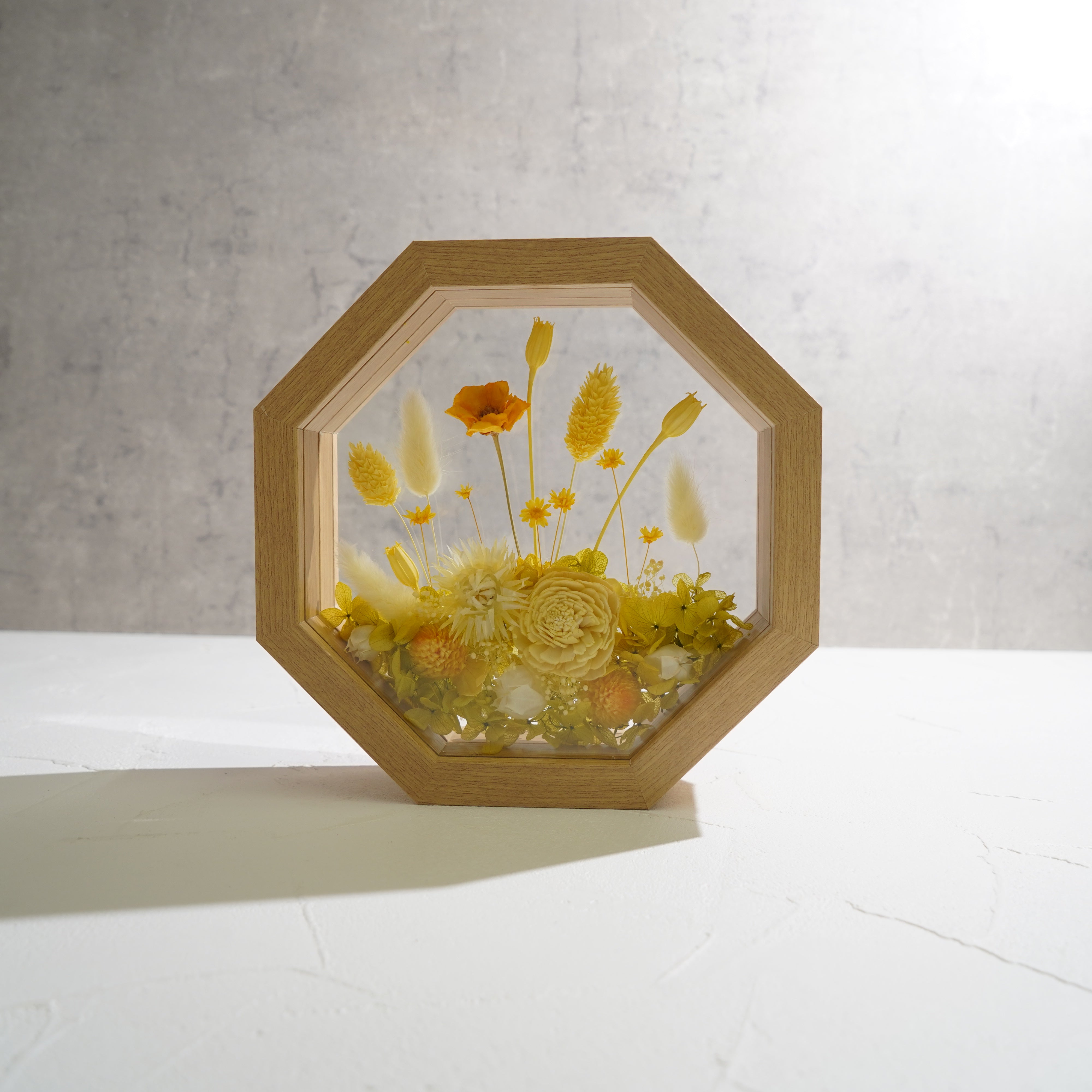 【イエロー】フレームフラワー 八角形 ガーデンタイプ FO-81≪限定１点≫