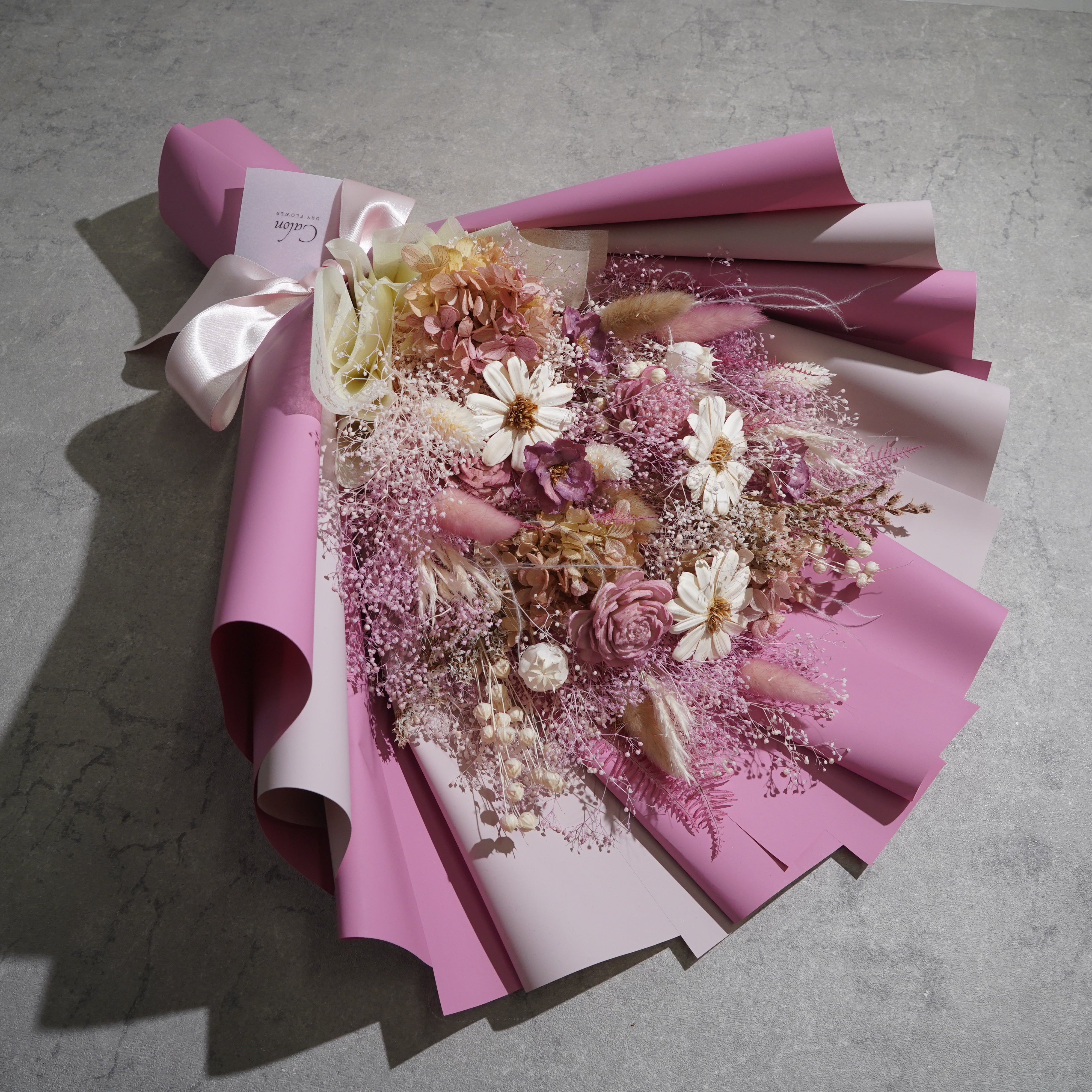 ドライフラワーの花束 Lサイズ ピンク L-149≪限定１点≫