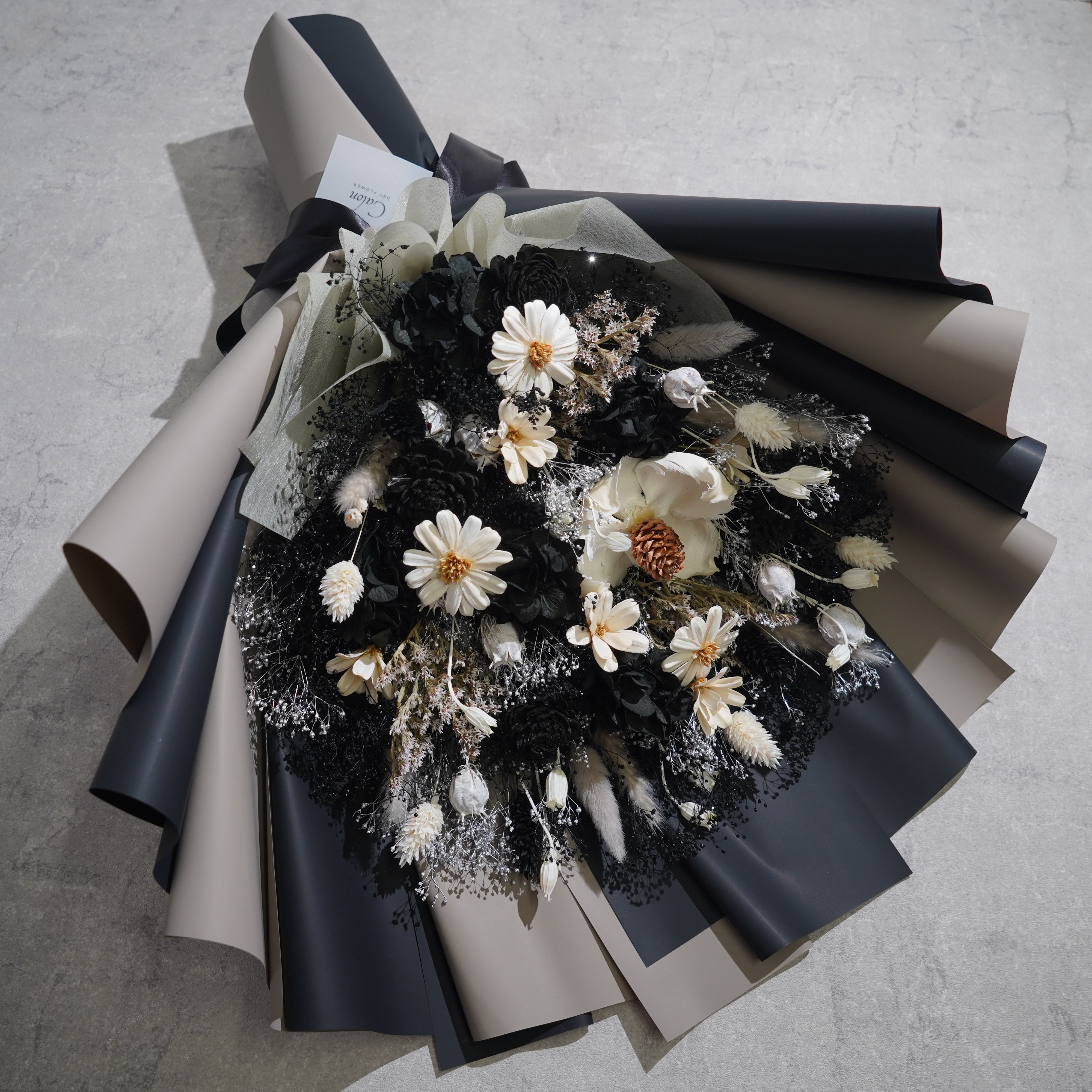 ドライフラワーの花束 LLサイズ ブラック LL-40≪限定１点≫