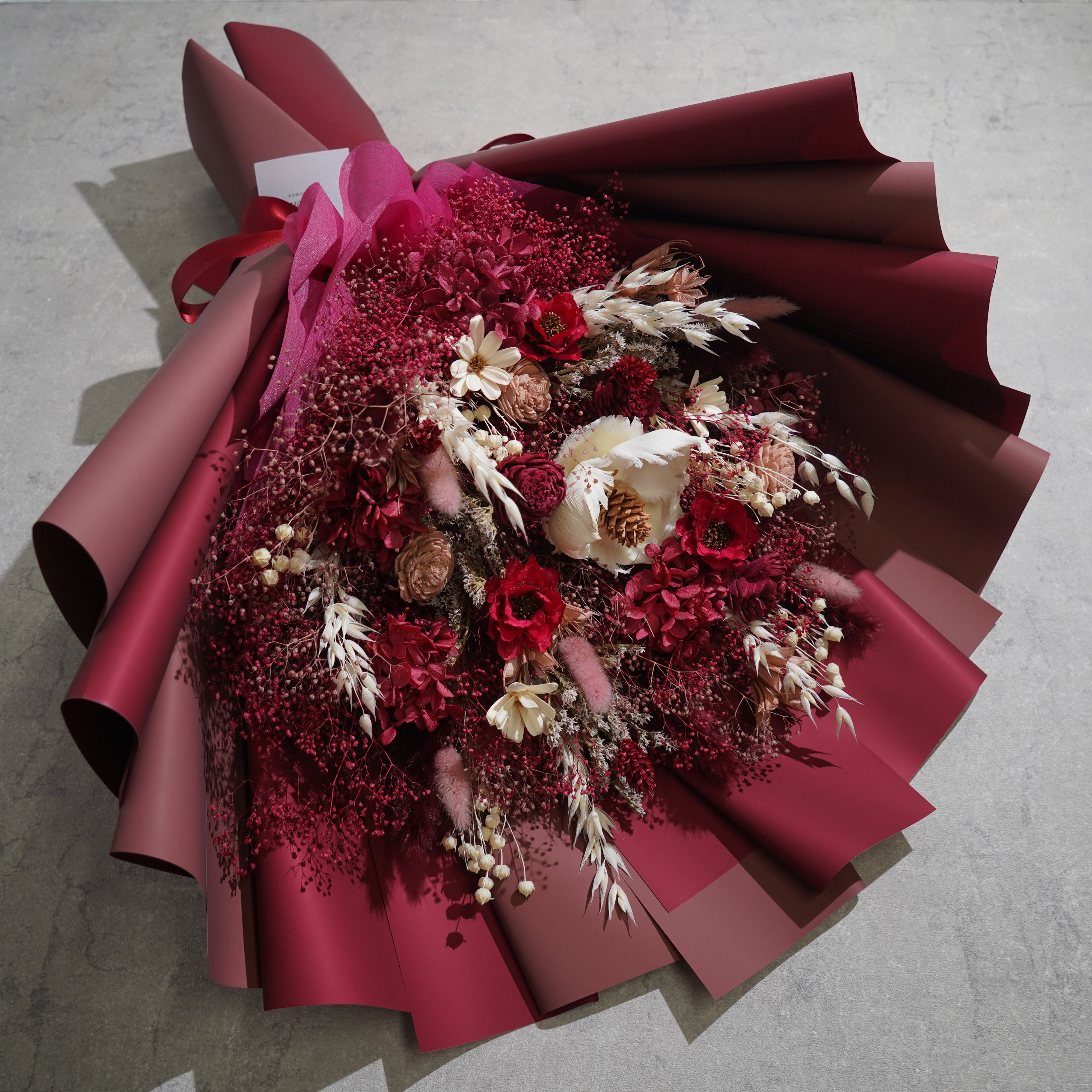 ドライフラワーの花束 LLサイズ レッド LL-42≪限定１点≫