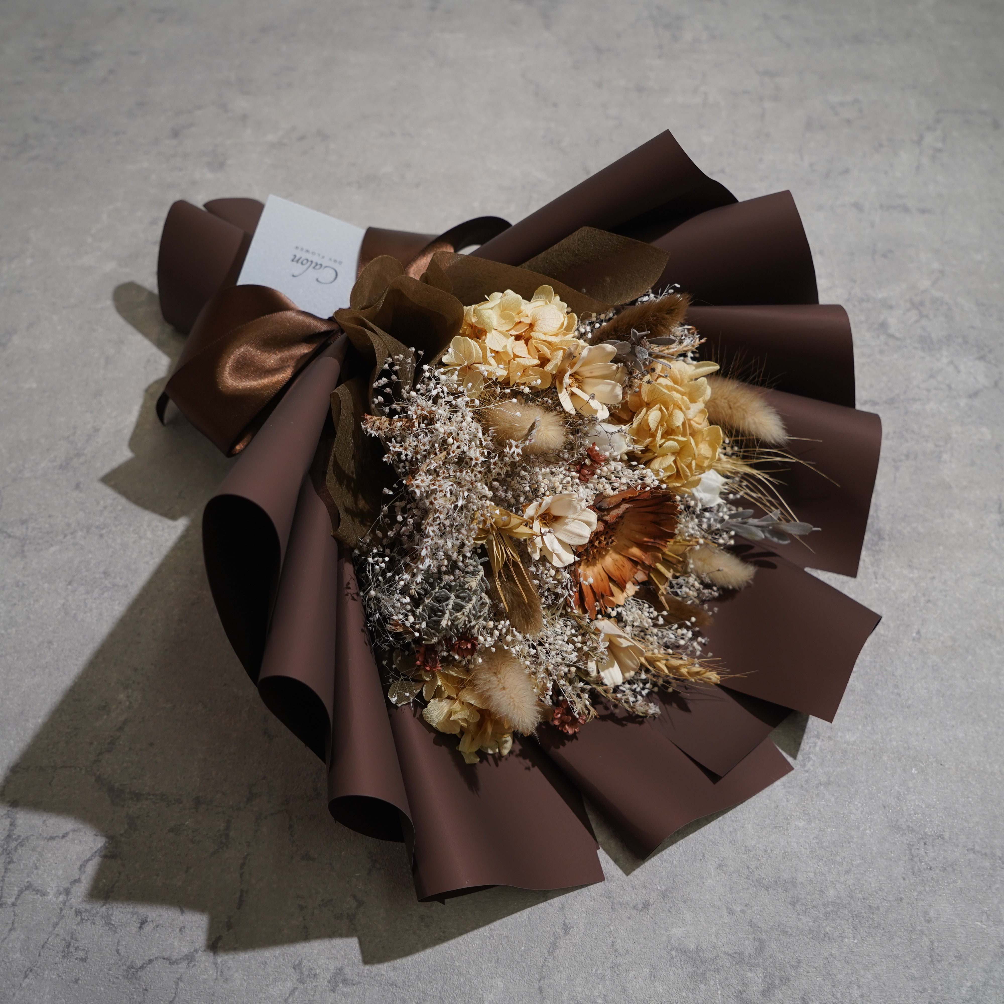 ドライフラワーの花束 Mサイズ ブラウン M-601≪限定１点≫