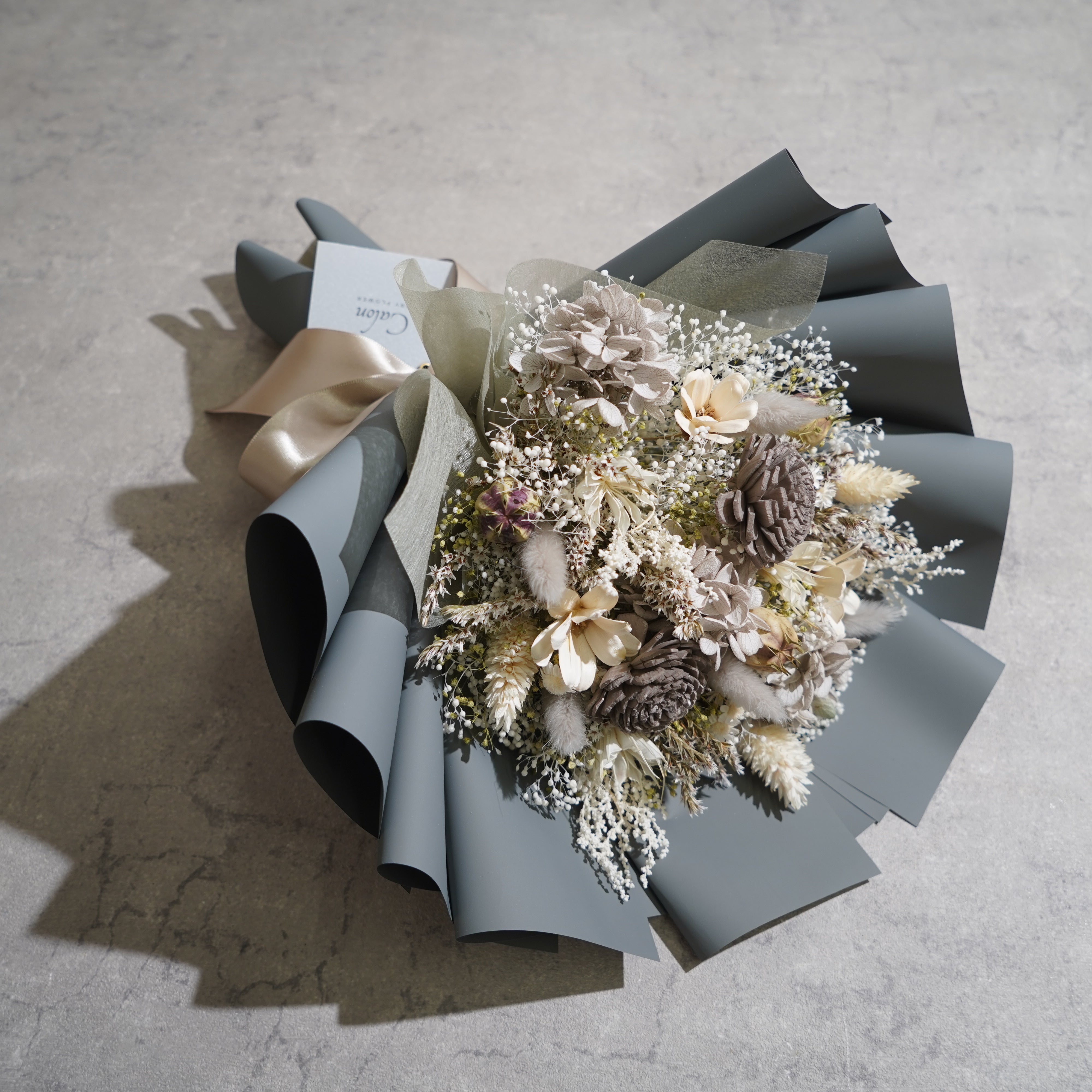 ドライフラワーの花束 Mサイズ グレー M-622≪限定1点≫