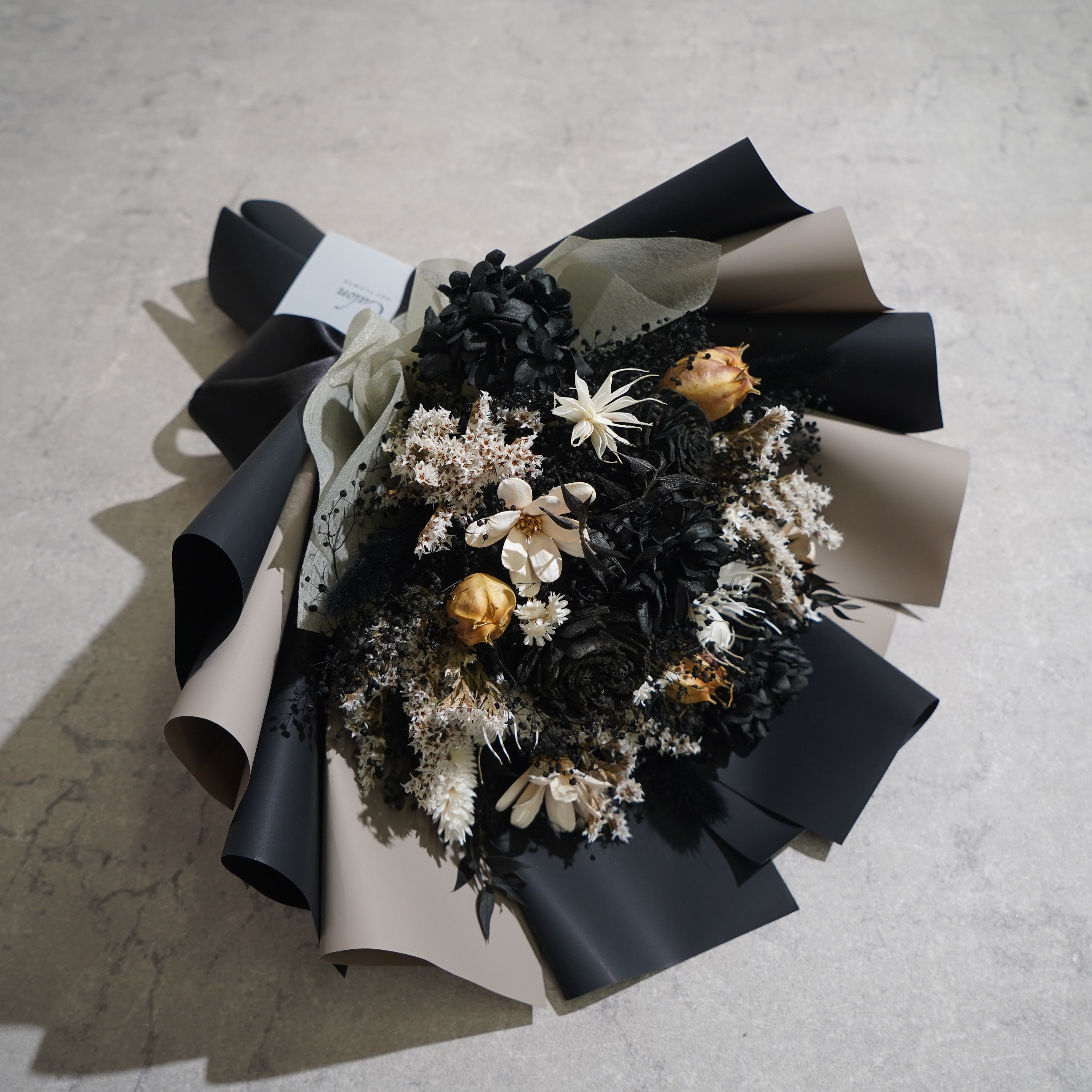 ドライフラワーの花束 Mサイズ ブラック M-660≪限定１点≫