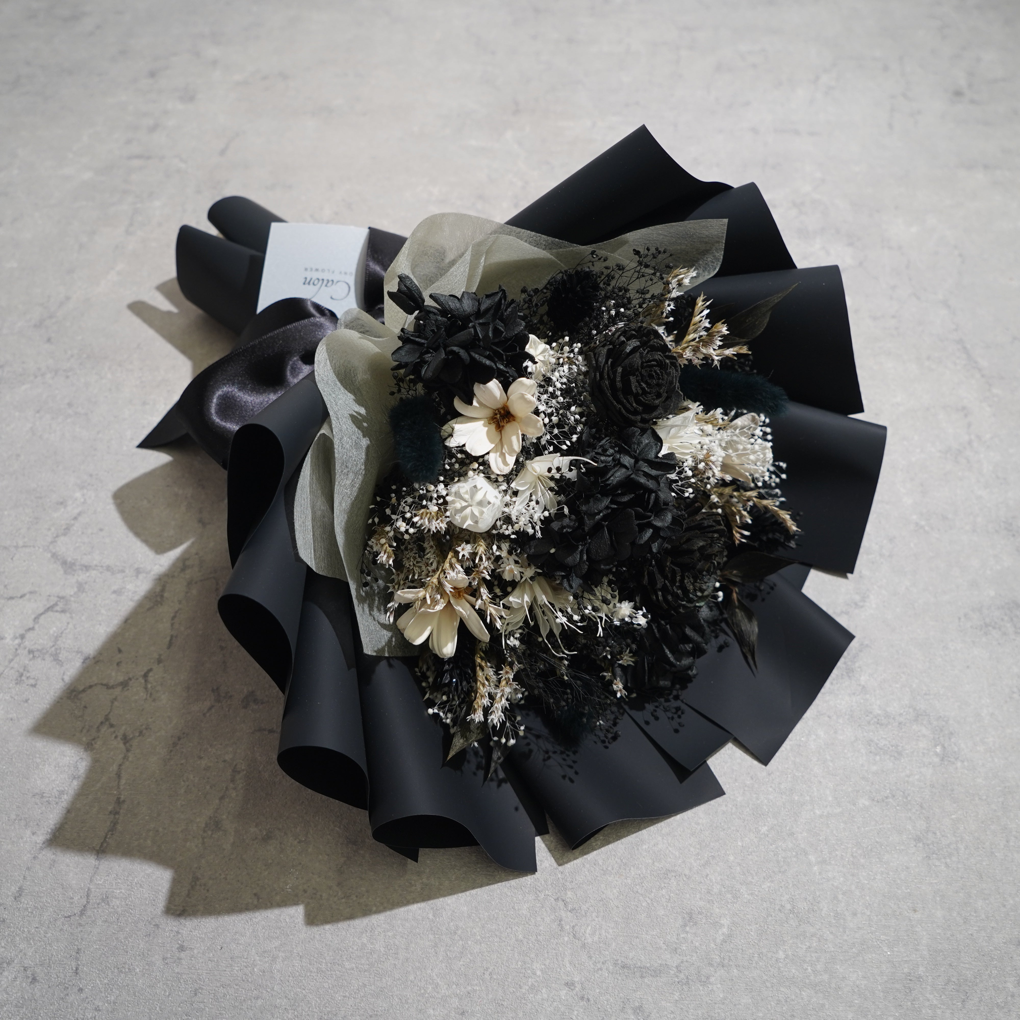 ドライフラワーの花束 Mサイズ ブラック M-670≪限定１点≫