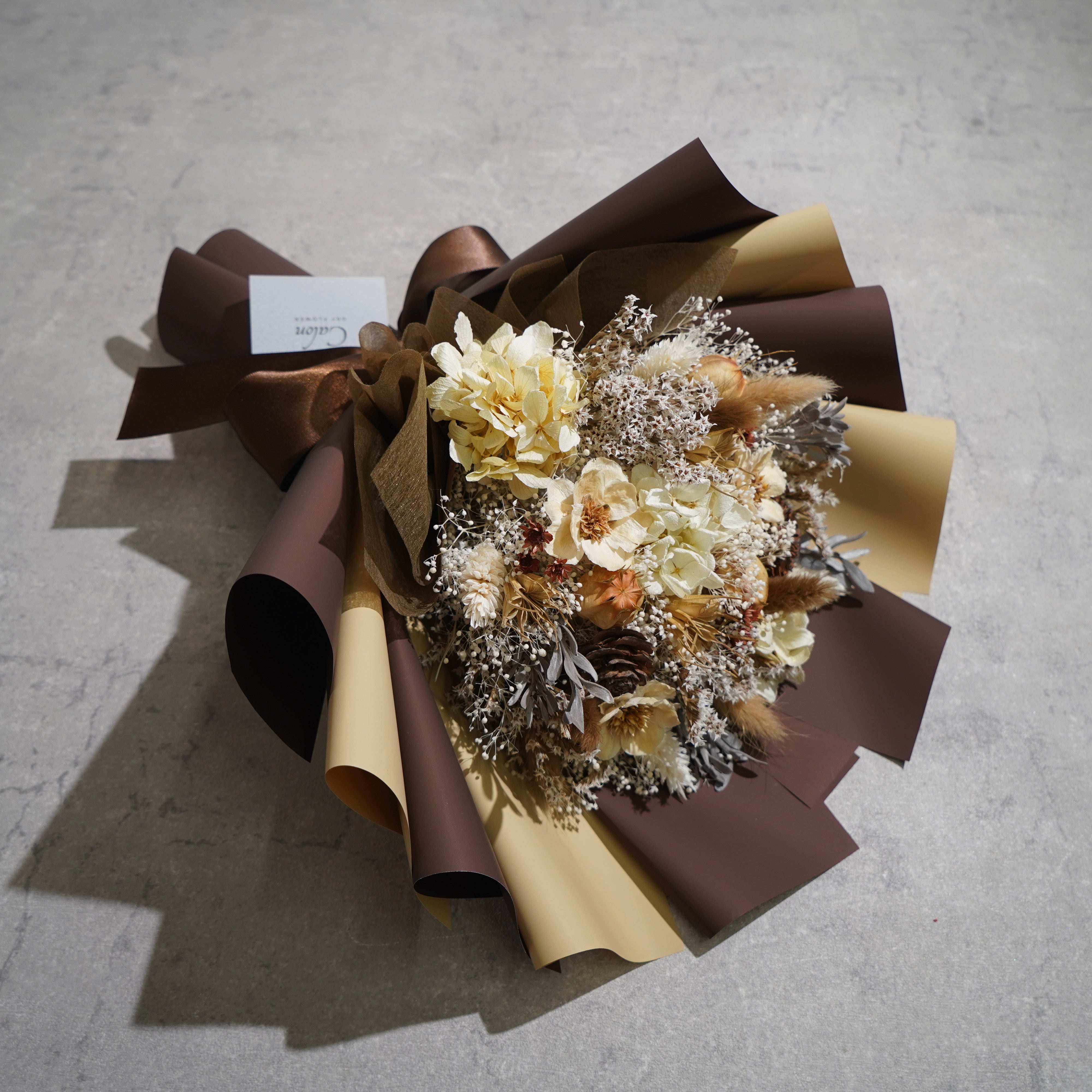 ドライフラワーの花束 Mサイズ ブラウン M-682≪限定１点≫