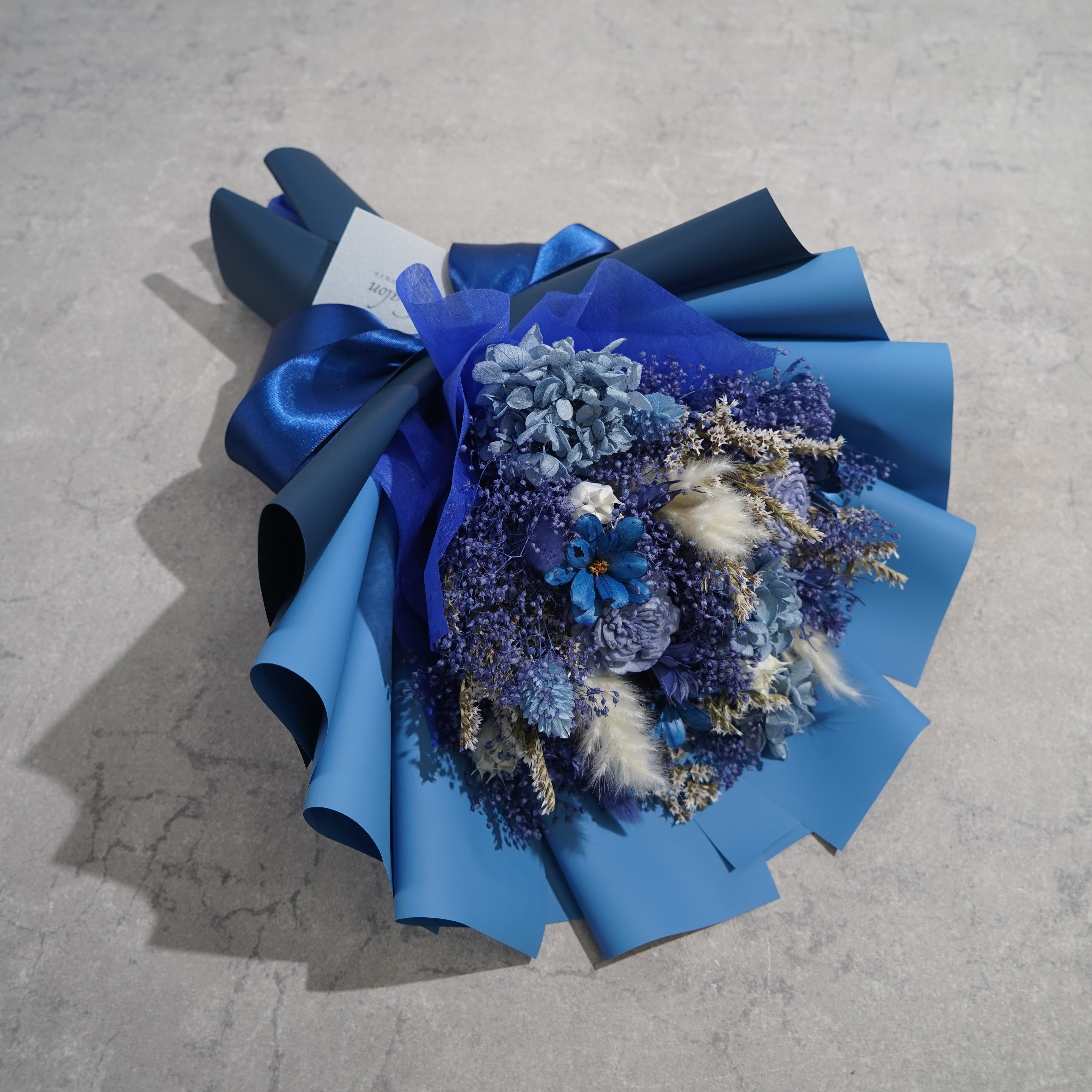 ドライフラワーの花束 Mサイズ ブルー M-693≪限定１点≫