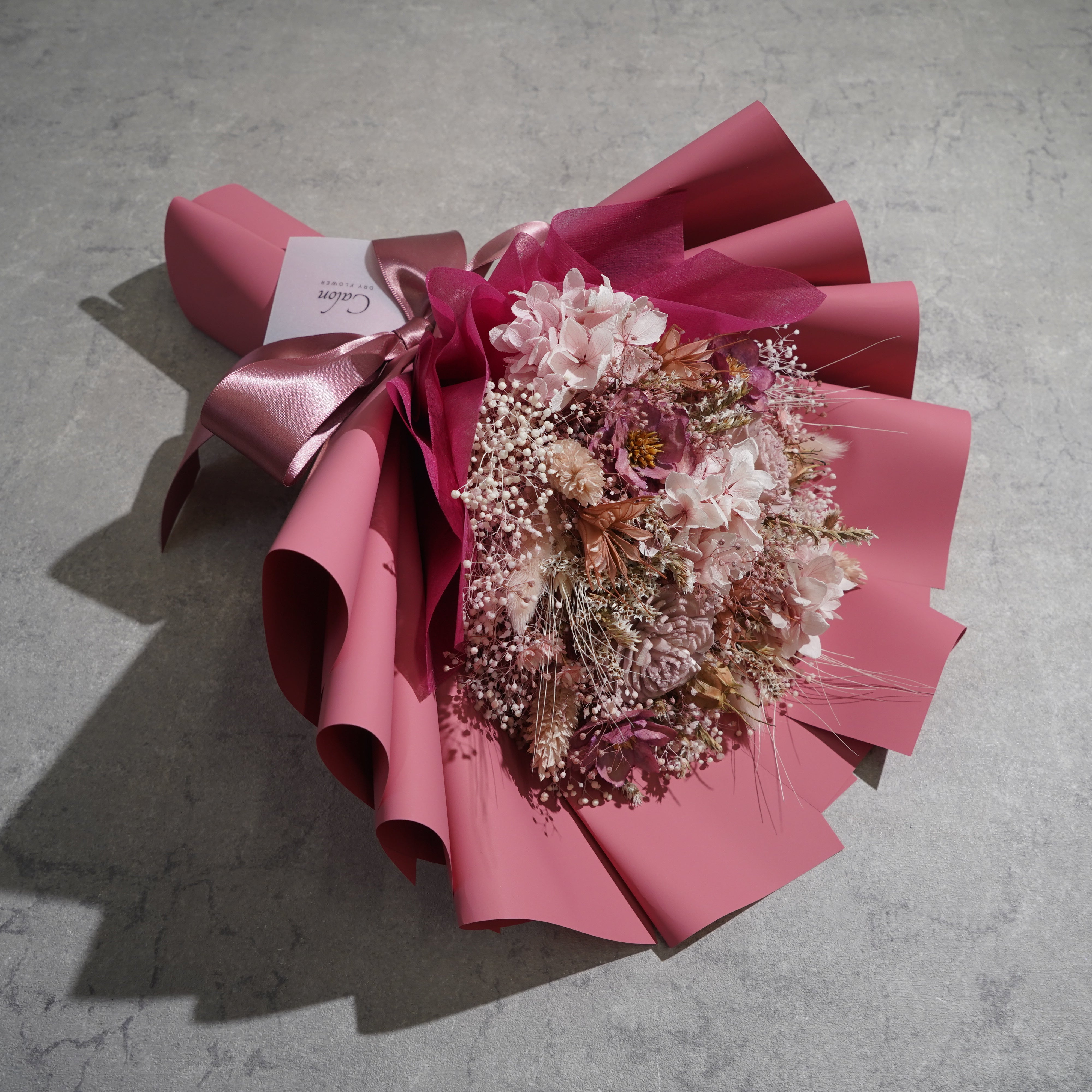 ドライフラワーの花束 Mサイズ ピンク M-732≪限定１点≫