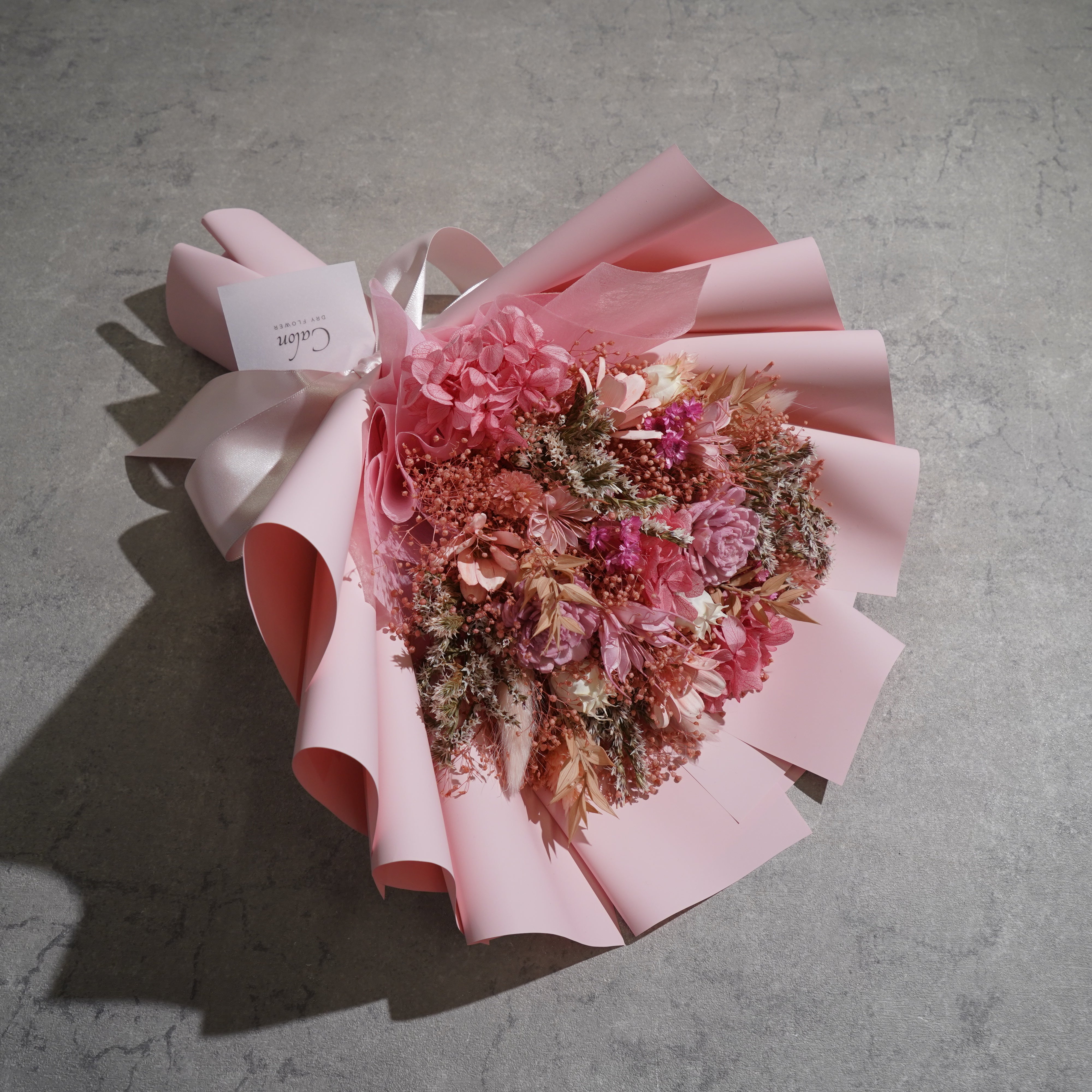 ドライフラワーの花束 Mサイズ ライトピンク M-756≪限定１点≫