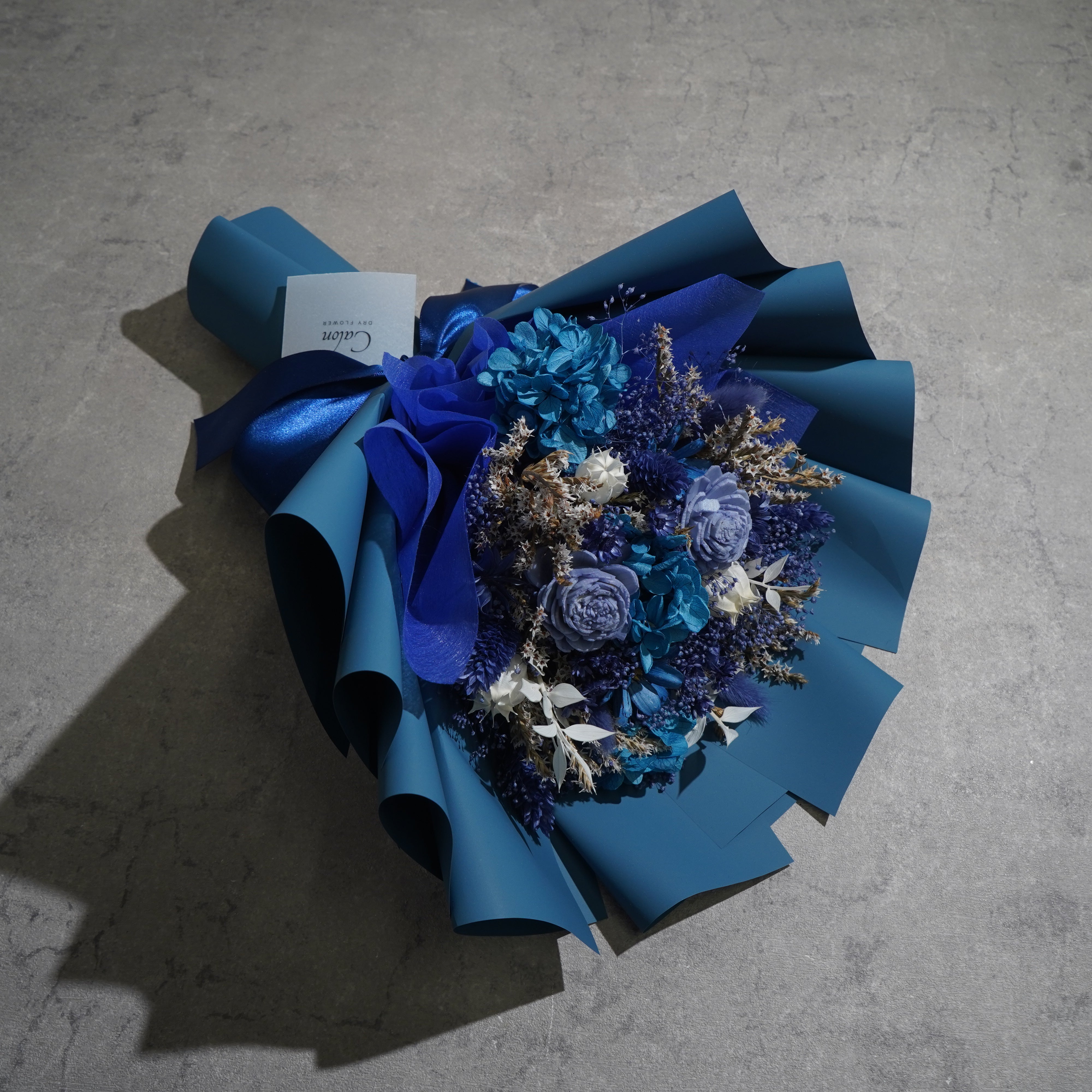 ドライフラワーの花束 Mサイズ ブルー M-758≪限定１点≫