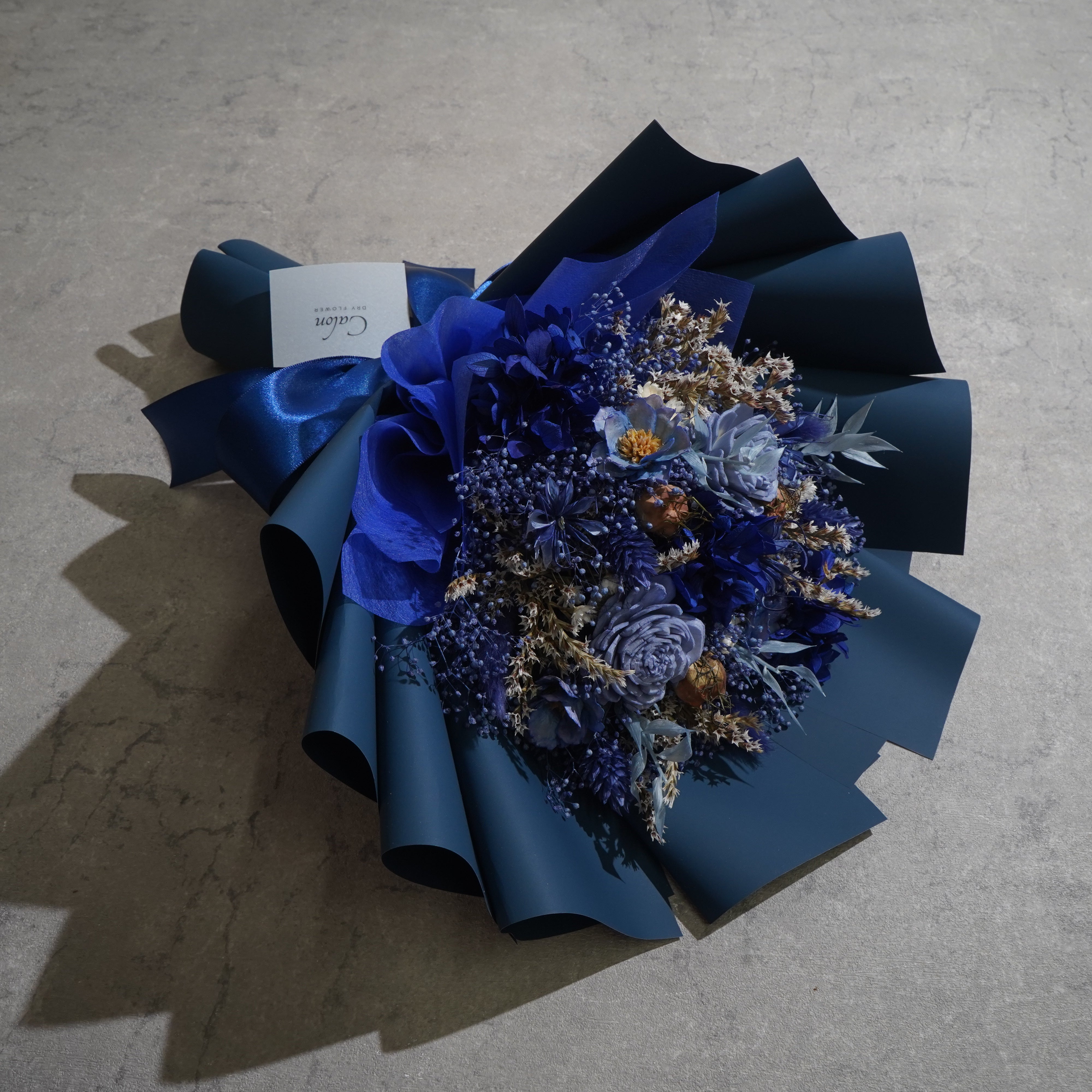 ドライフラワーの花束 Mサイズ ブルー M-775≪限定１点≫