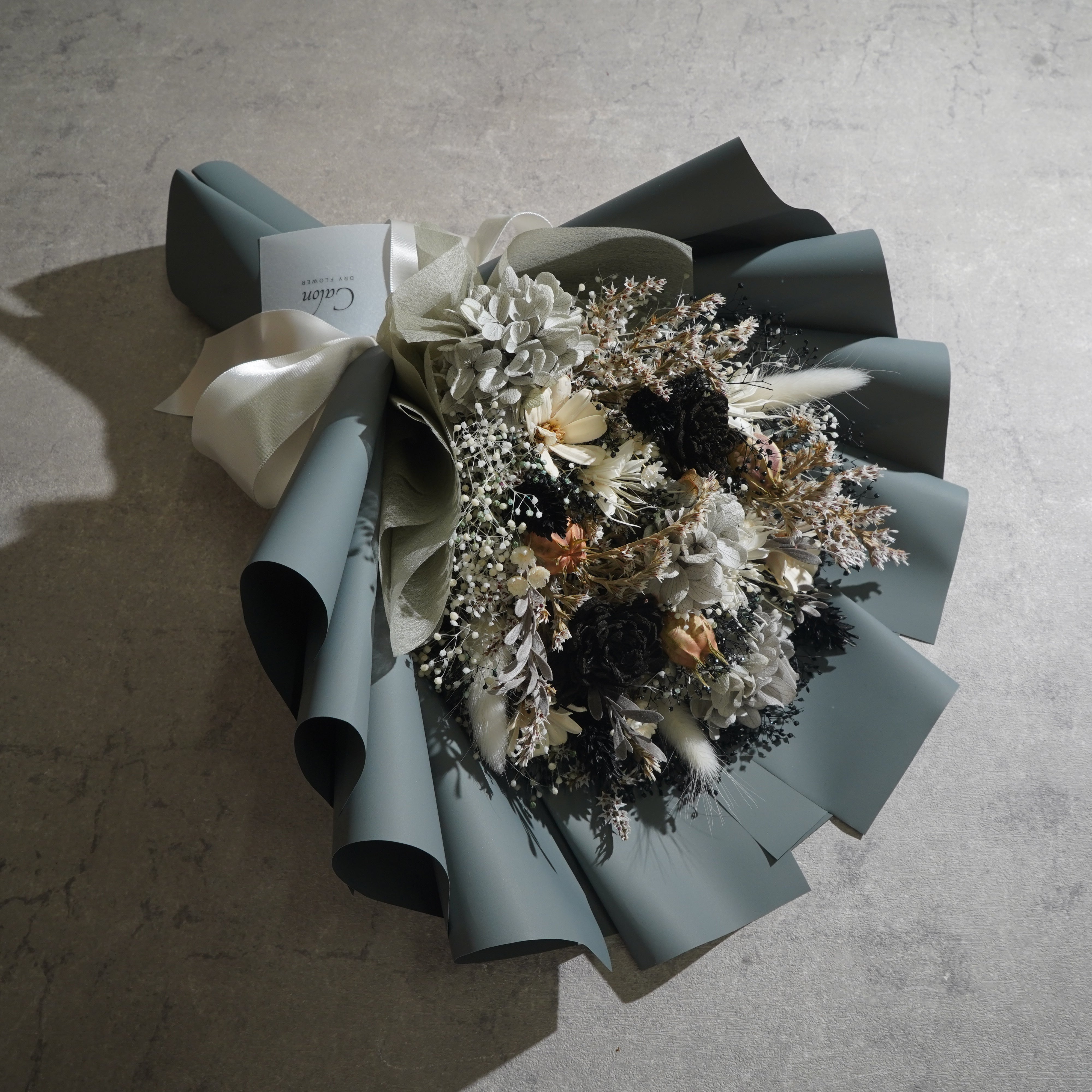 ドライフラワーの花束 Mサイズ グレー M-792≪限定１点≫