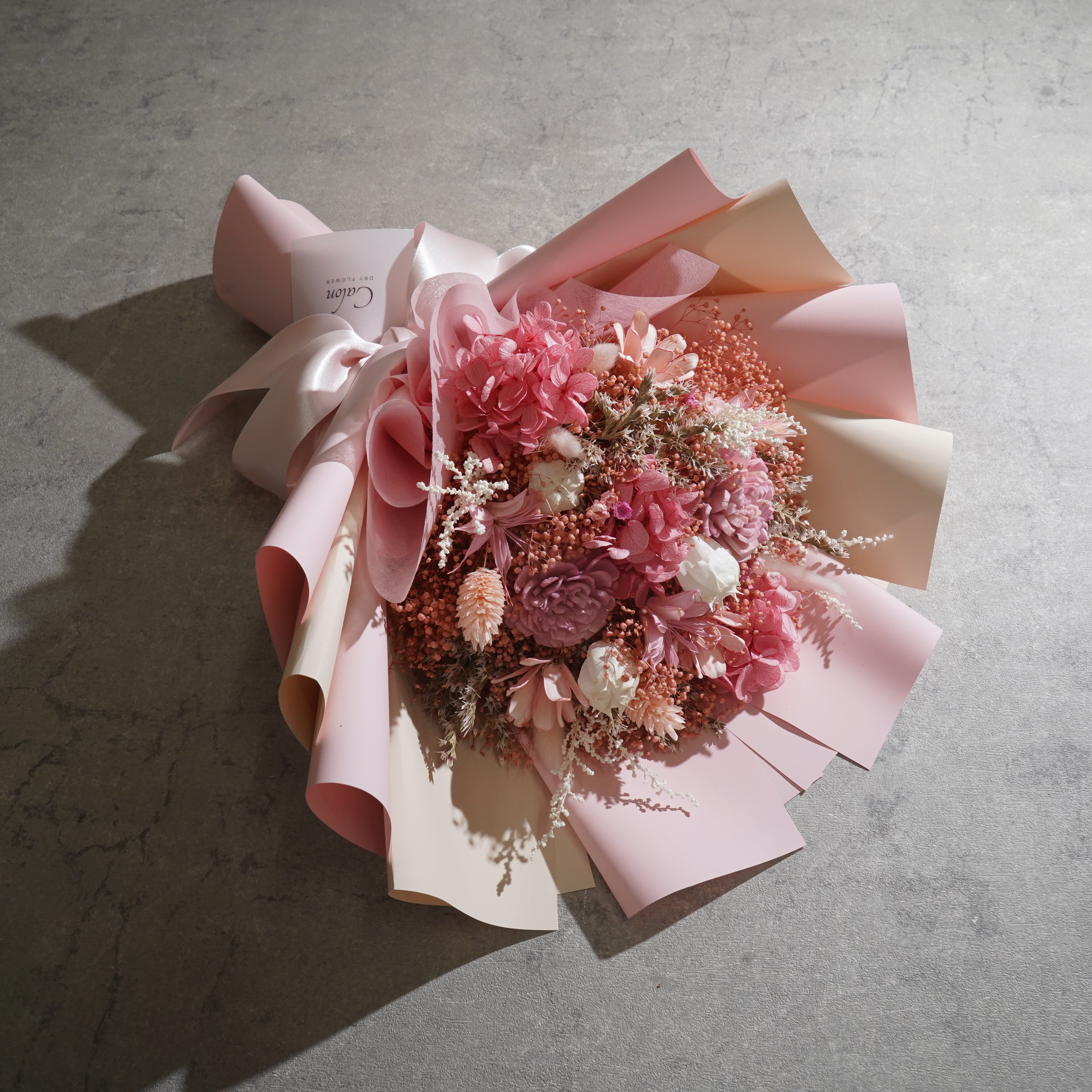 ドライフラワーの花束 Mサイズ ライトピンク M-793≪限定１点≫