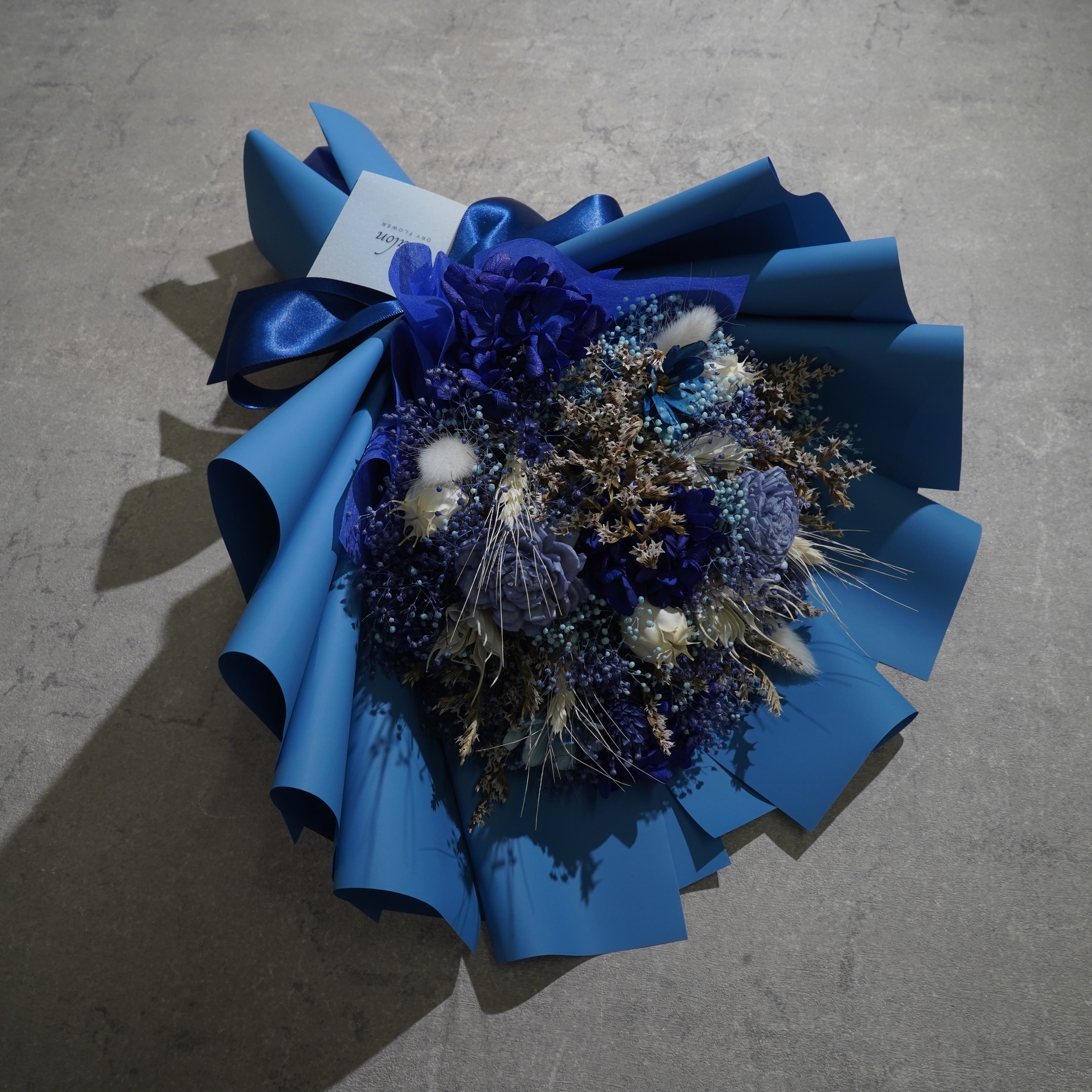 ドライフラワーの花束 Mサイズ ブルー M-801≪限定１点≫