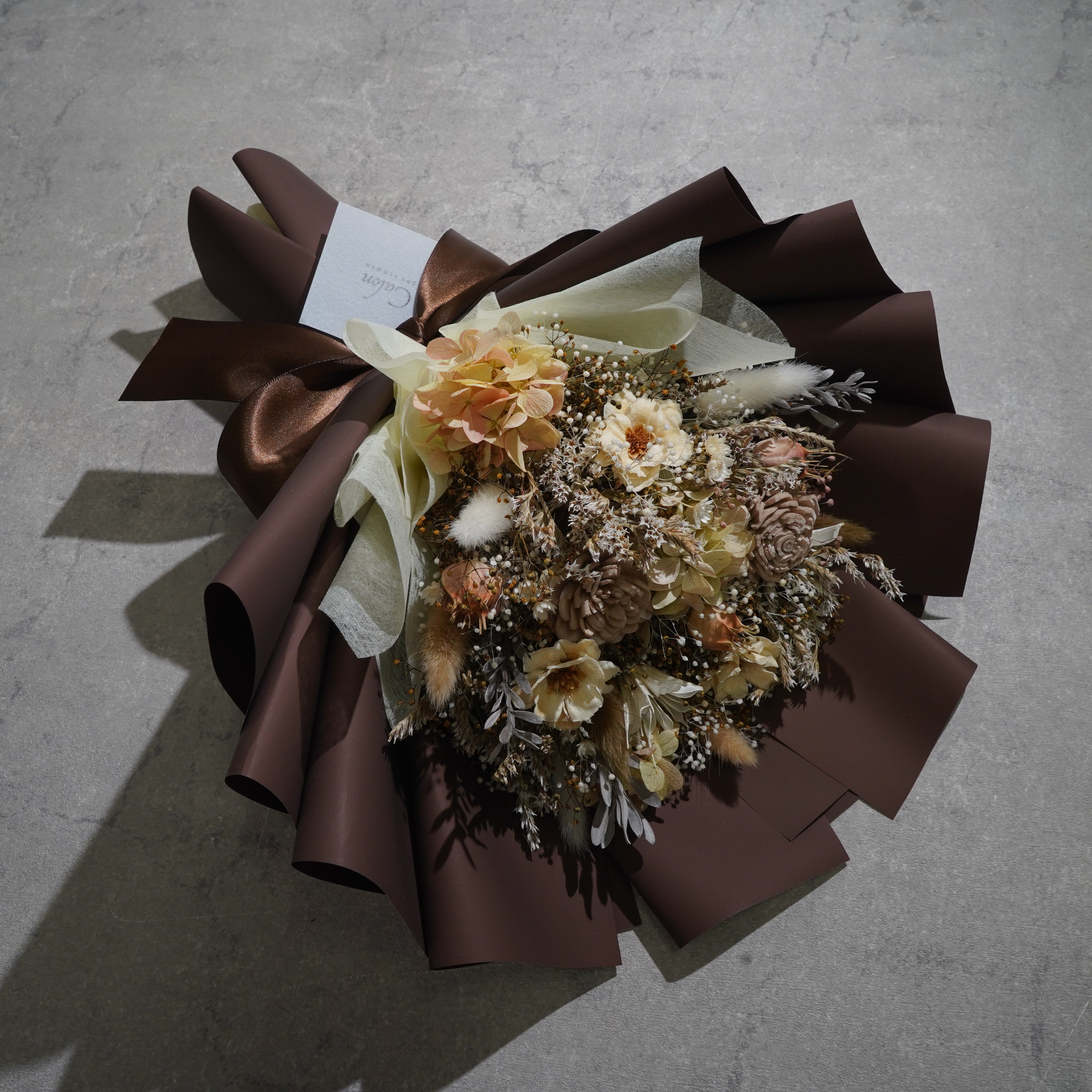 ドライフラワーの花束 Mサイズ ブラウン M-802≪限定１点≫