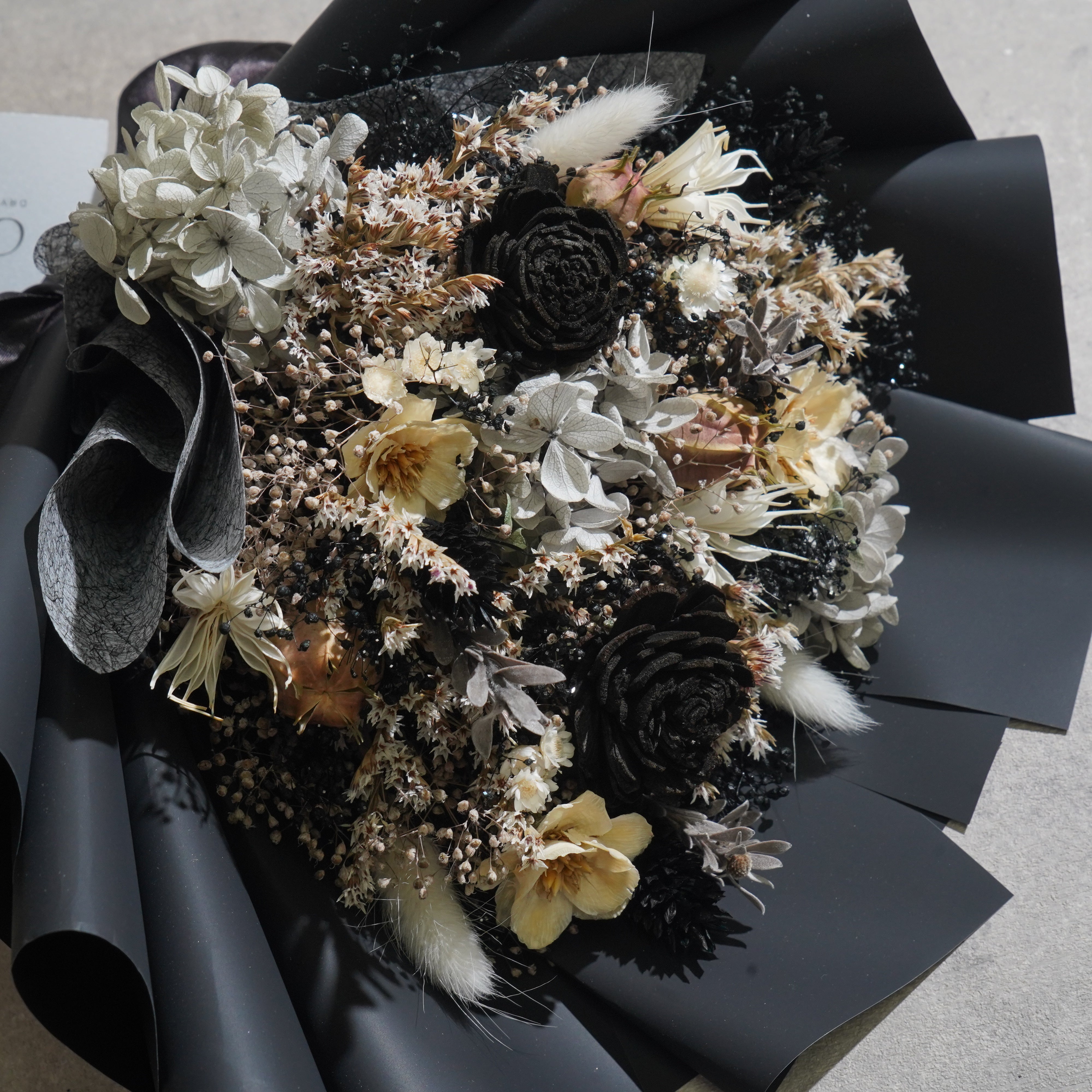 ドライフラワーの花束 Mサイズ ブラック M-809≪限定１点≫