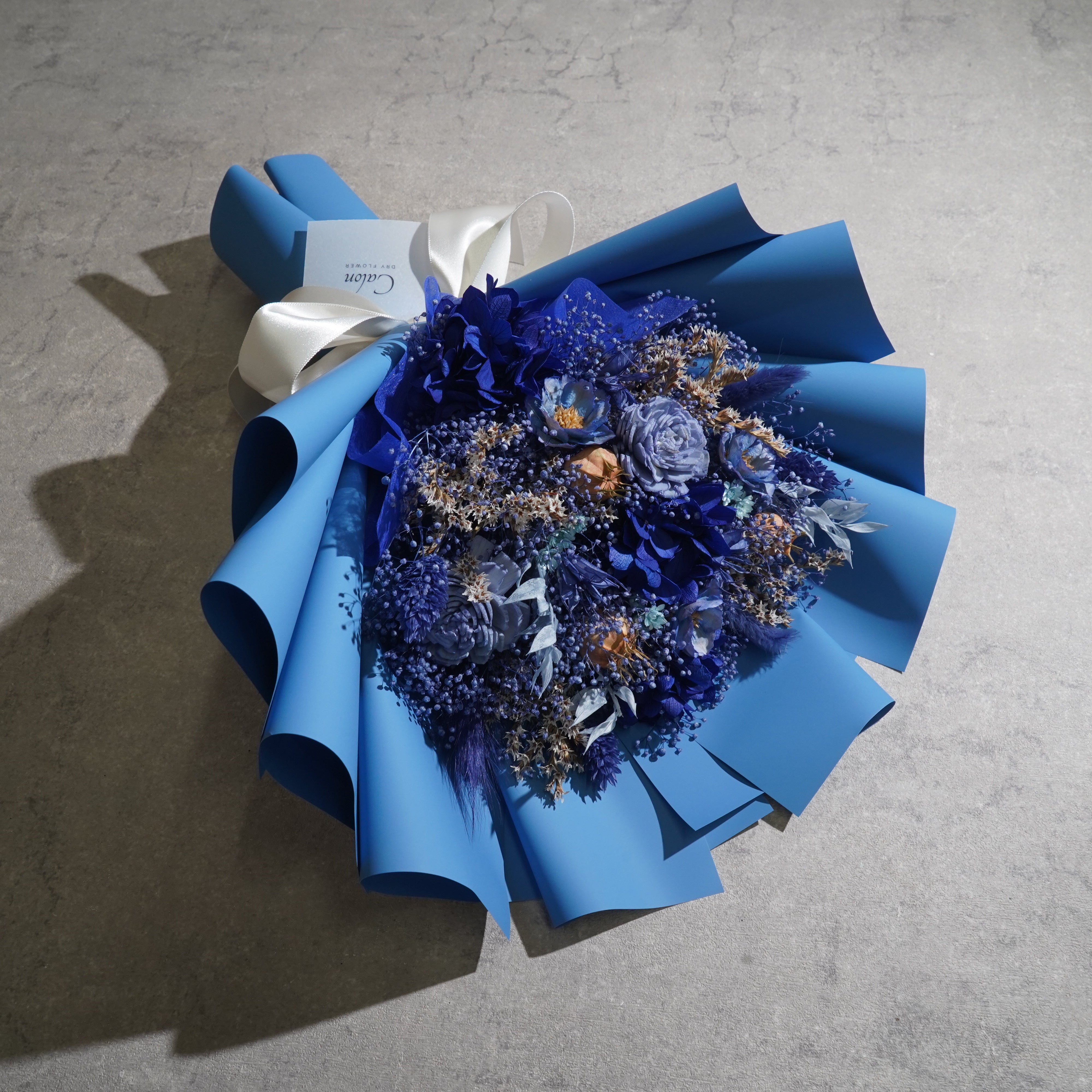 ドライフラワーの花束 Mサイズ ブルー M-811≪限定１点≫