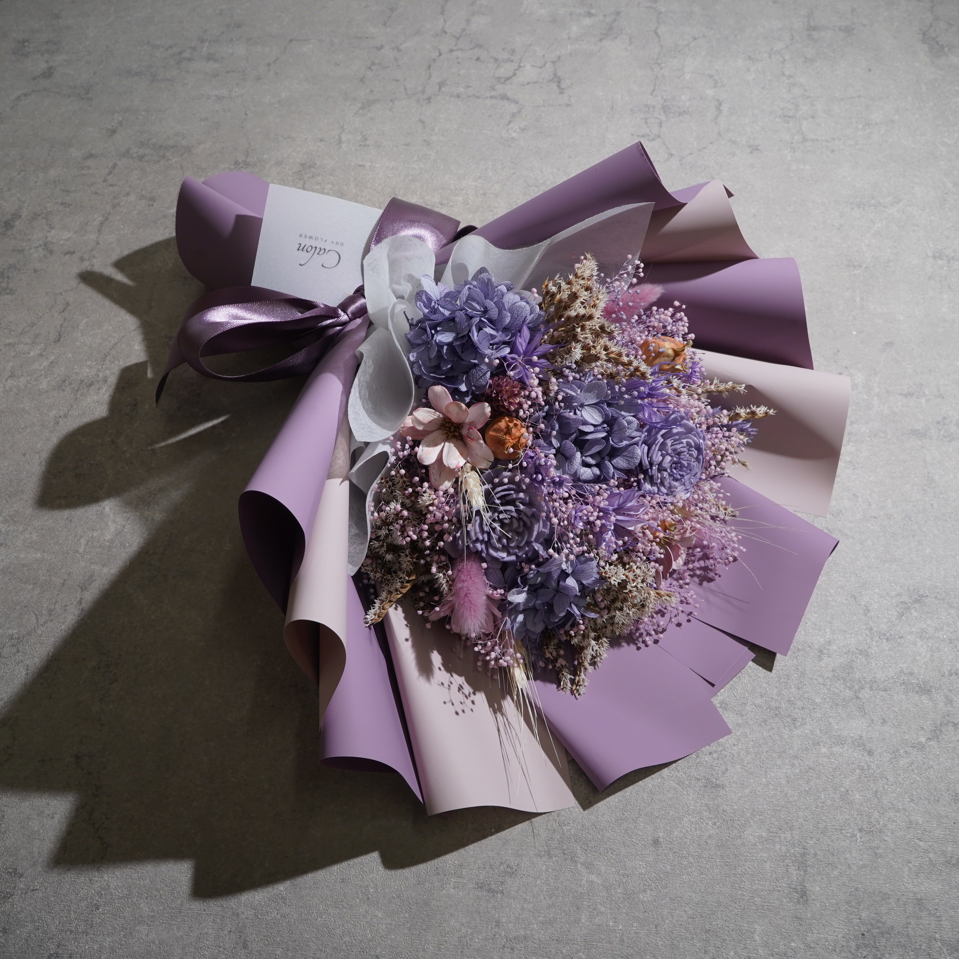 ドライフラワーの花束 Mサイズ ライトパープル M-818≪限定１点≫