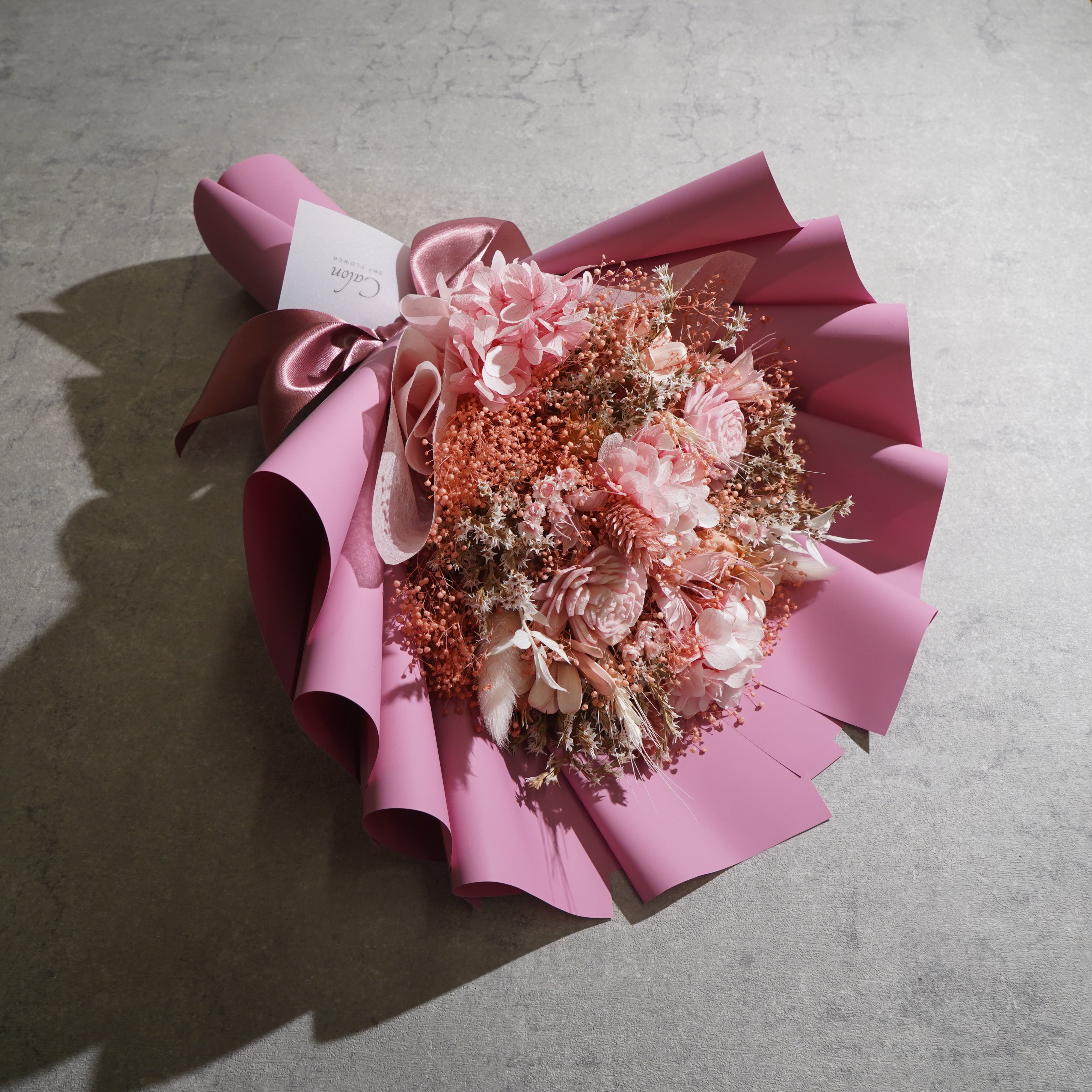 ドライフラワーの花束 Mサイズ ピンク M-830≪限定１点≫