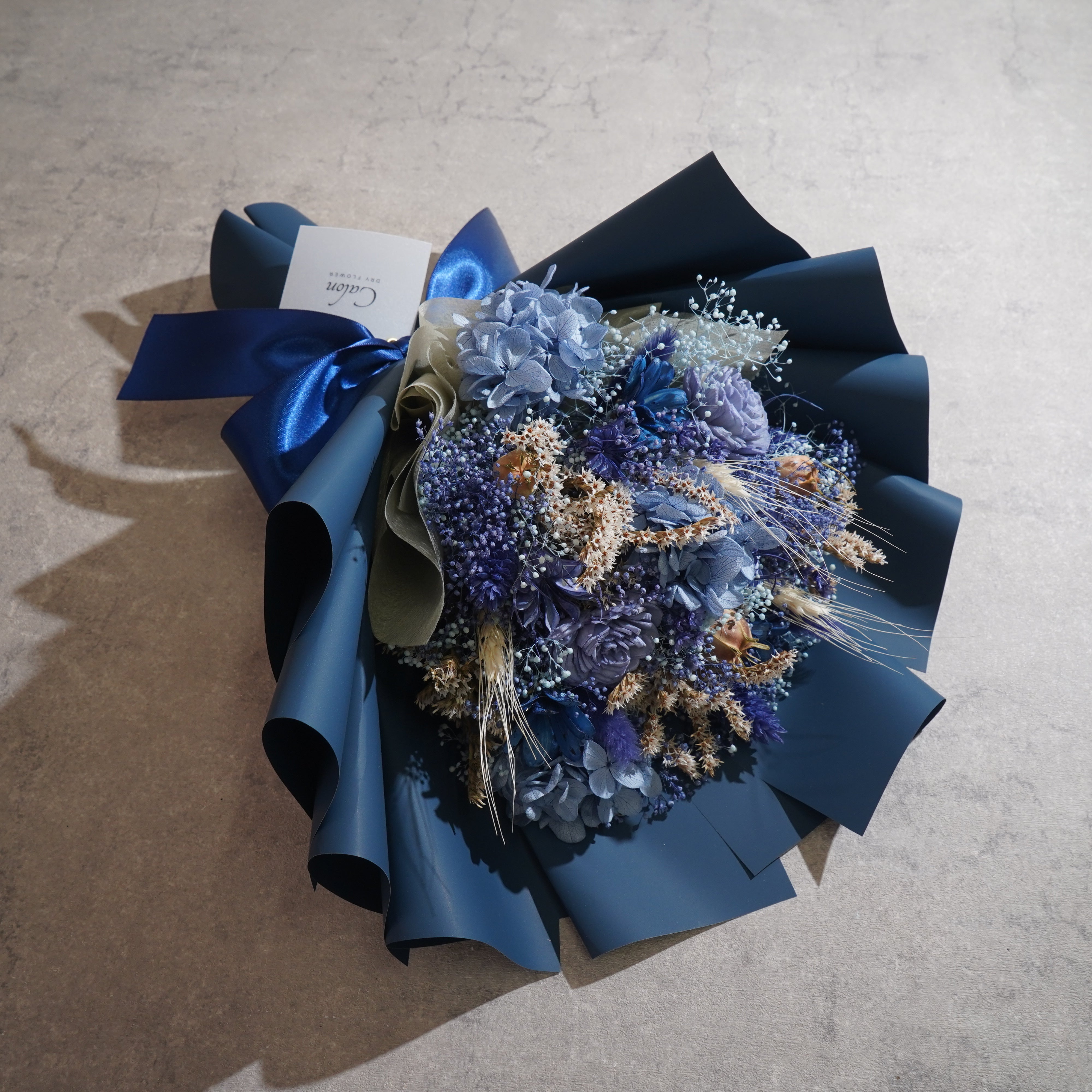 ドライフラワーの花束 Mサイズ ブルー M-843≪限定１点≫