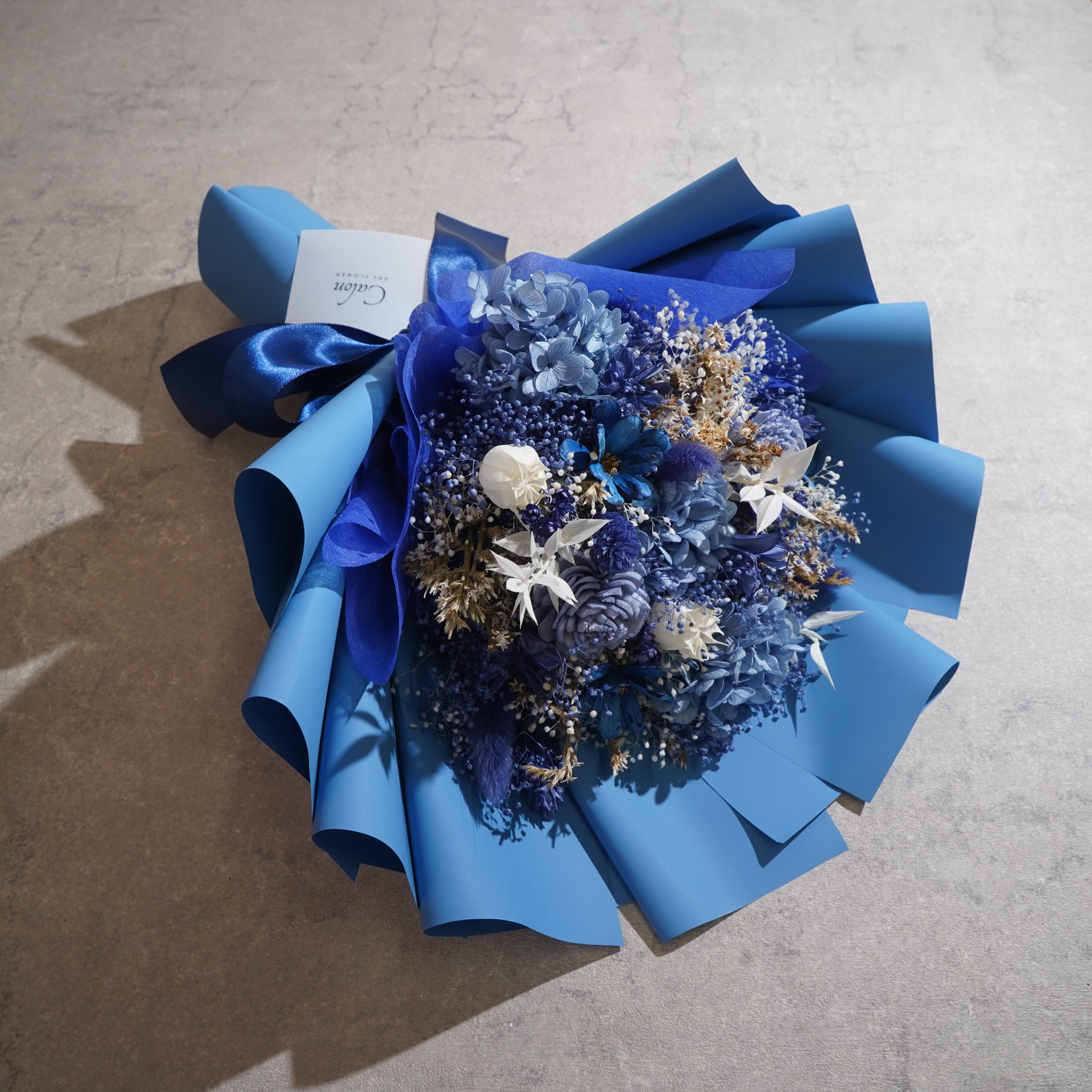 ドライフラワーの花束 Mサイズ ブルー M-844≪限定１点≫