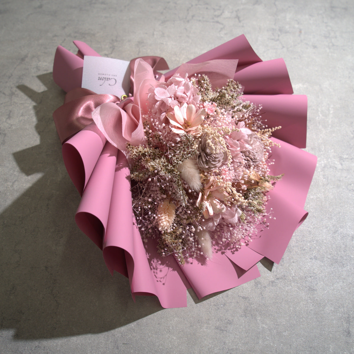 ドライフラワーの花束 Mサイズ ピンク M-864≪限定１点≫