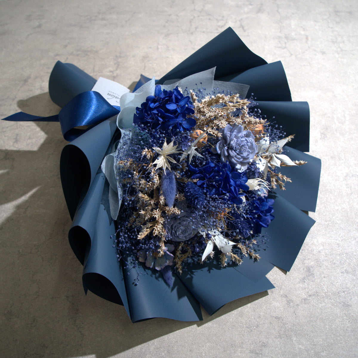 ドライフラワーの花束 Mサイズ ブルー M-869≪限定１点≫