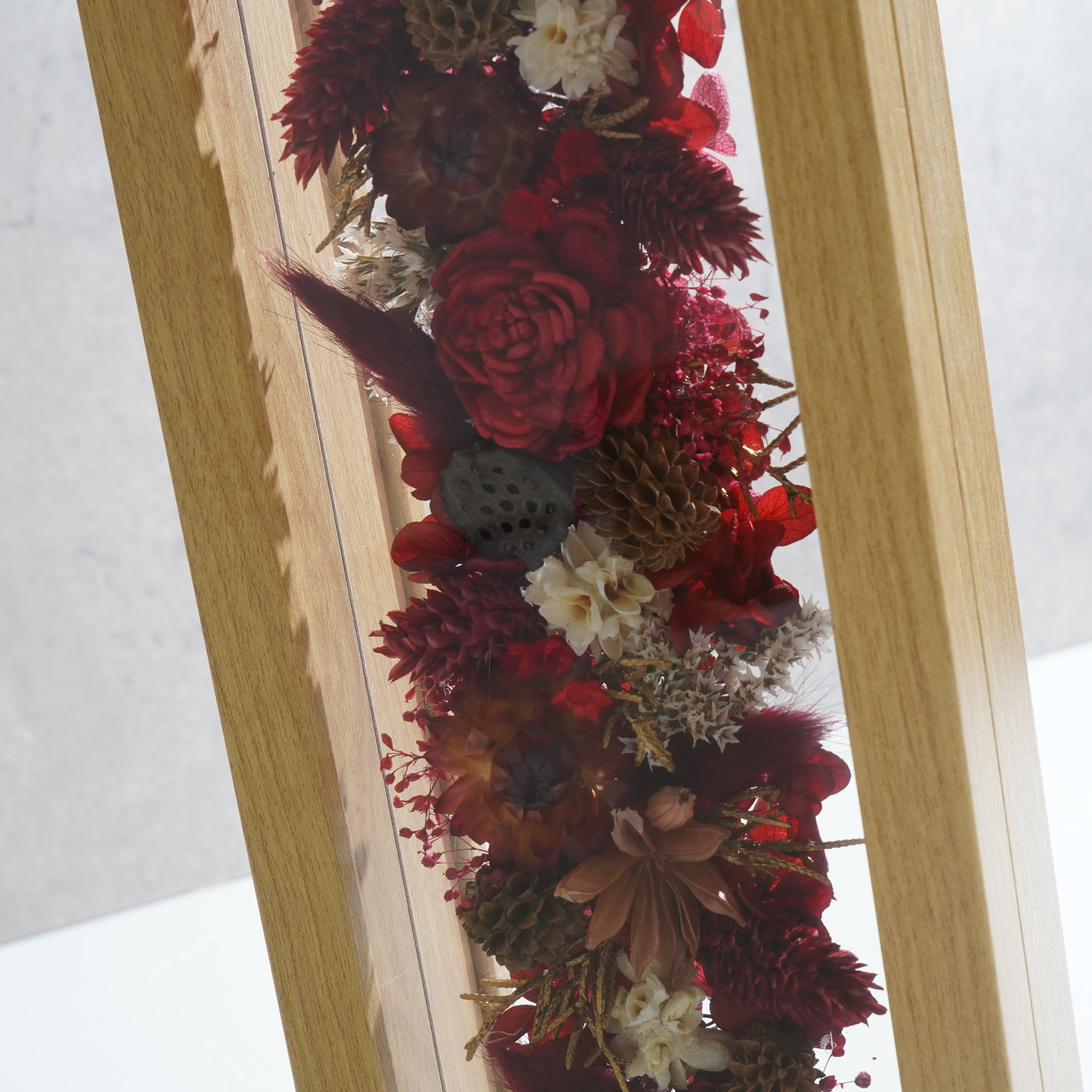 【レッド】フレームフラワー 長方形 花畑タイプ FR-31≪限定１点≫