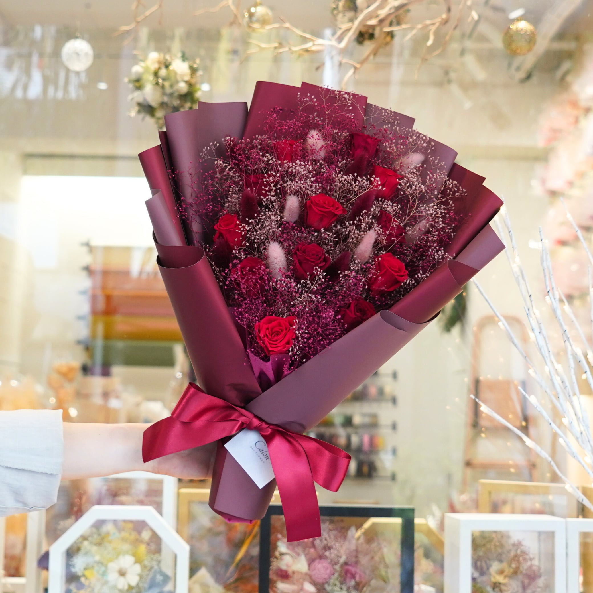 プロポーズ・記念日】プリザーブドローズの枯れない花束(12本の薔薇