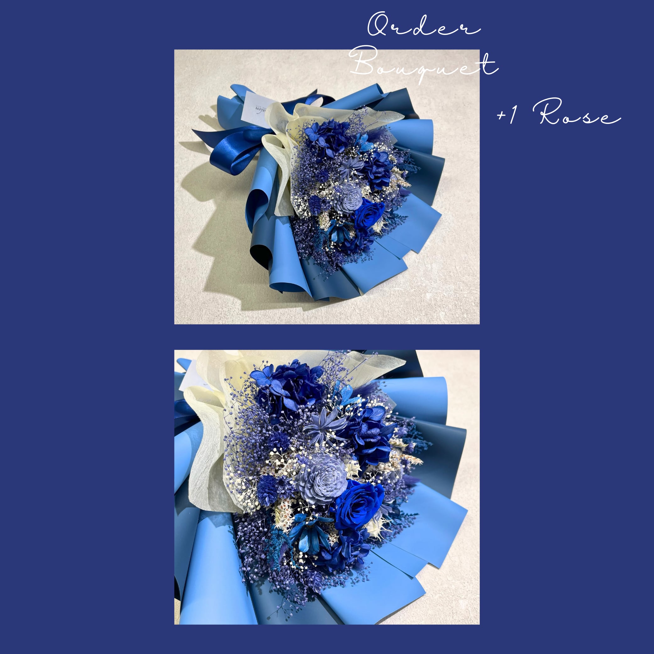 オーダーメイド】ドライフラワーの花束 Mサイズ