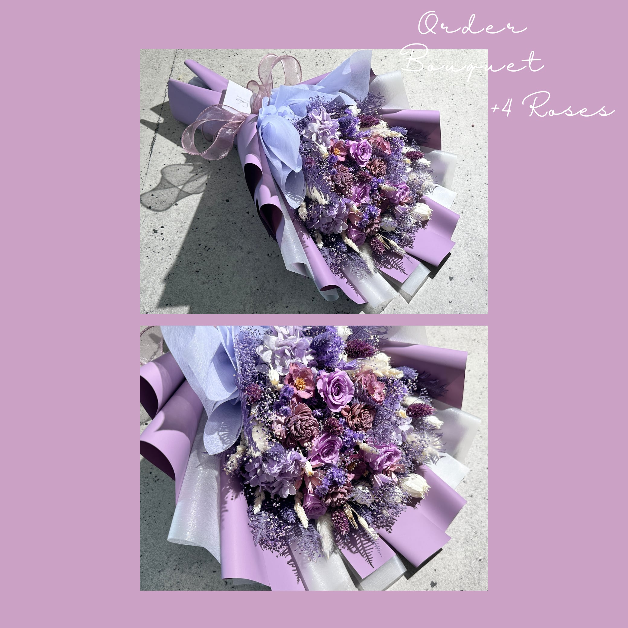 オーダーメイド】ドライフラワーの花束 Lサイズ