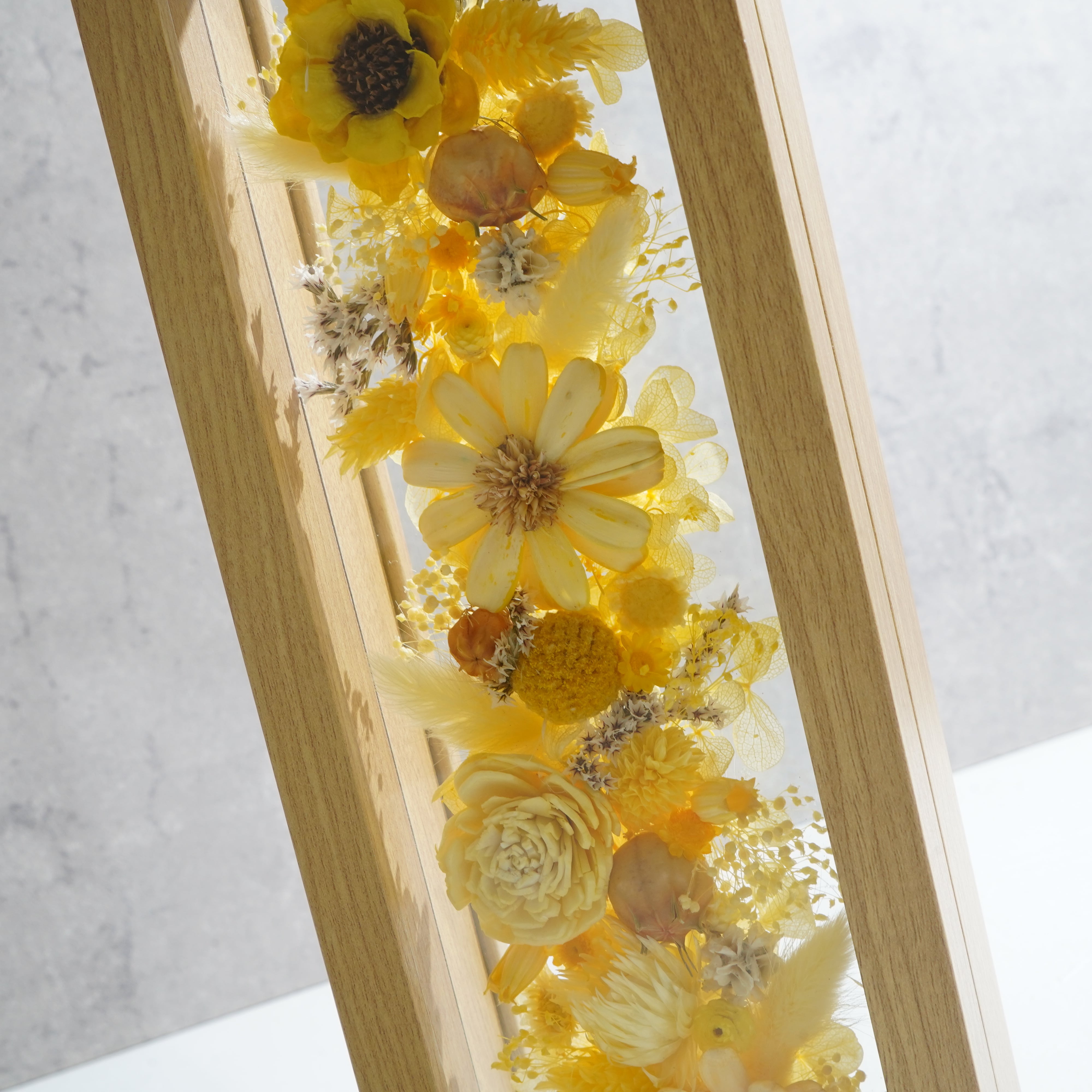 【イエロー】フレームフラワー 長方形 花畑タイプ FR-32≪限定１点≫