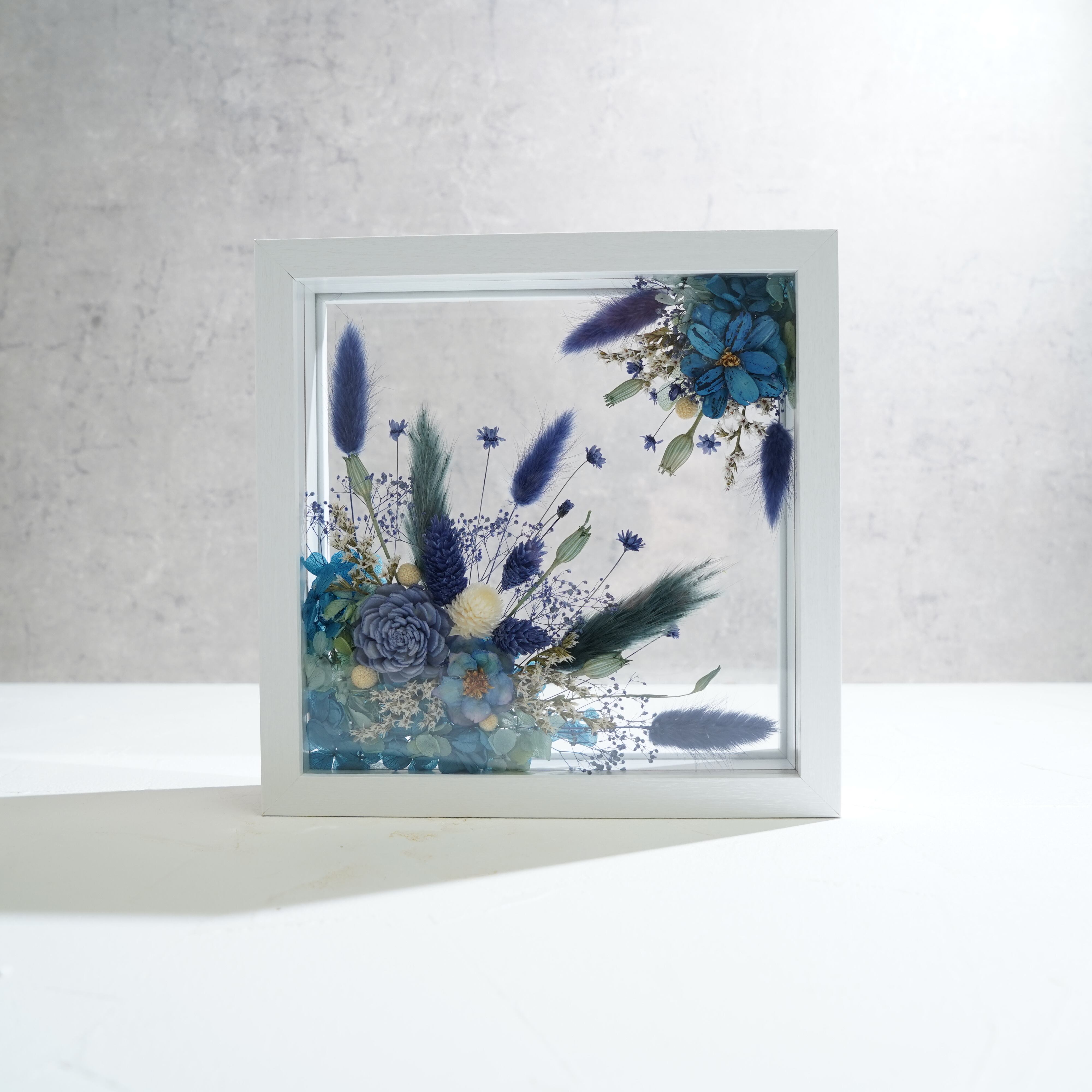 ブルー】フレームフラワー Lサイズ アートタイプ FL-56≪限定1点≫