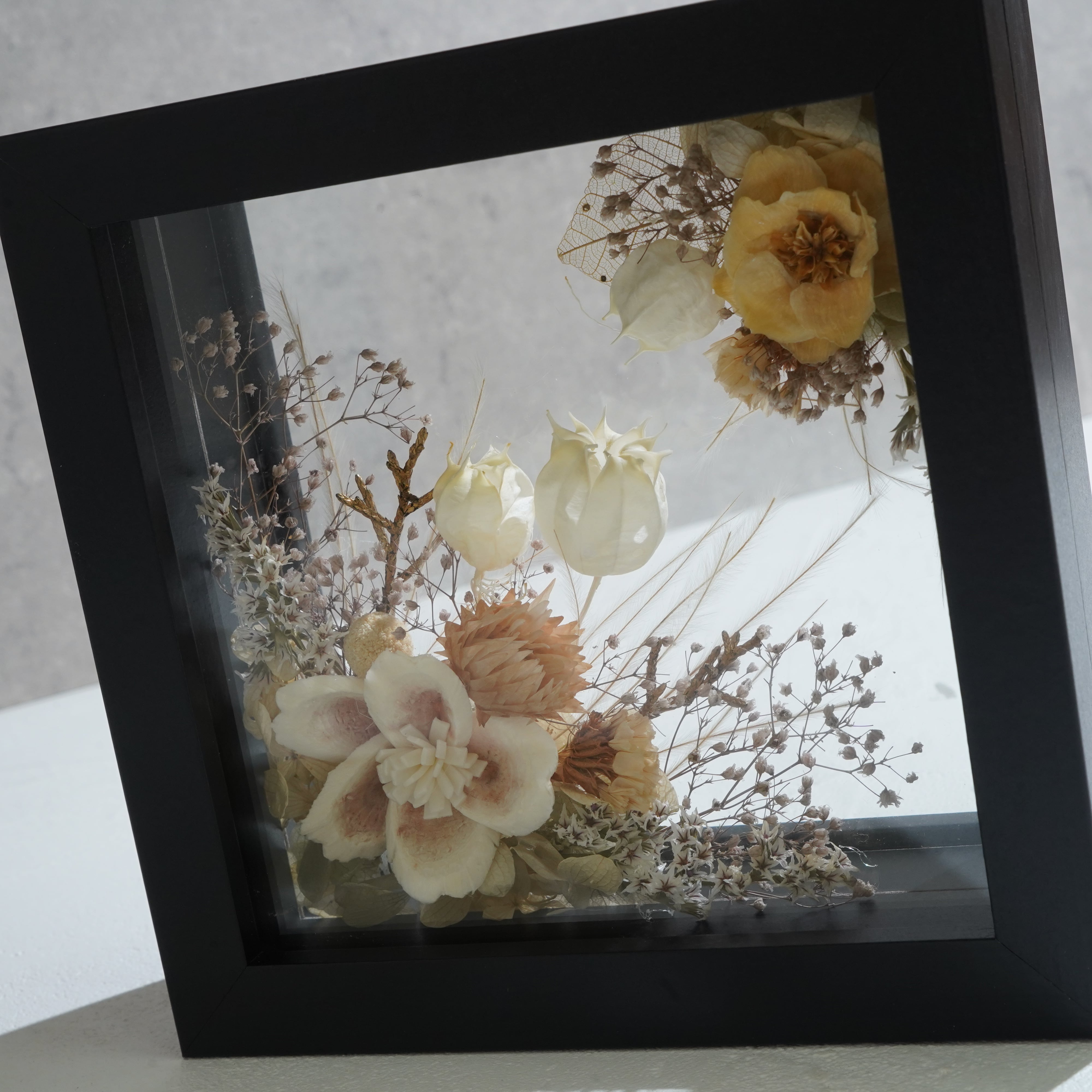 【ナチュラル】フレームフラワー Mサイズ アートタイプ FM-42≪限定１点≫