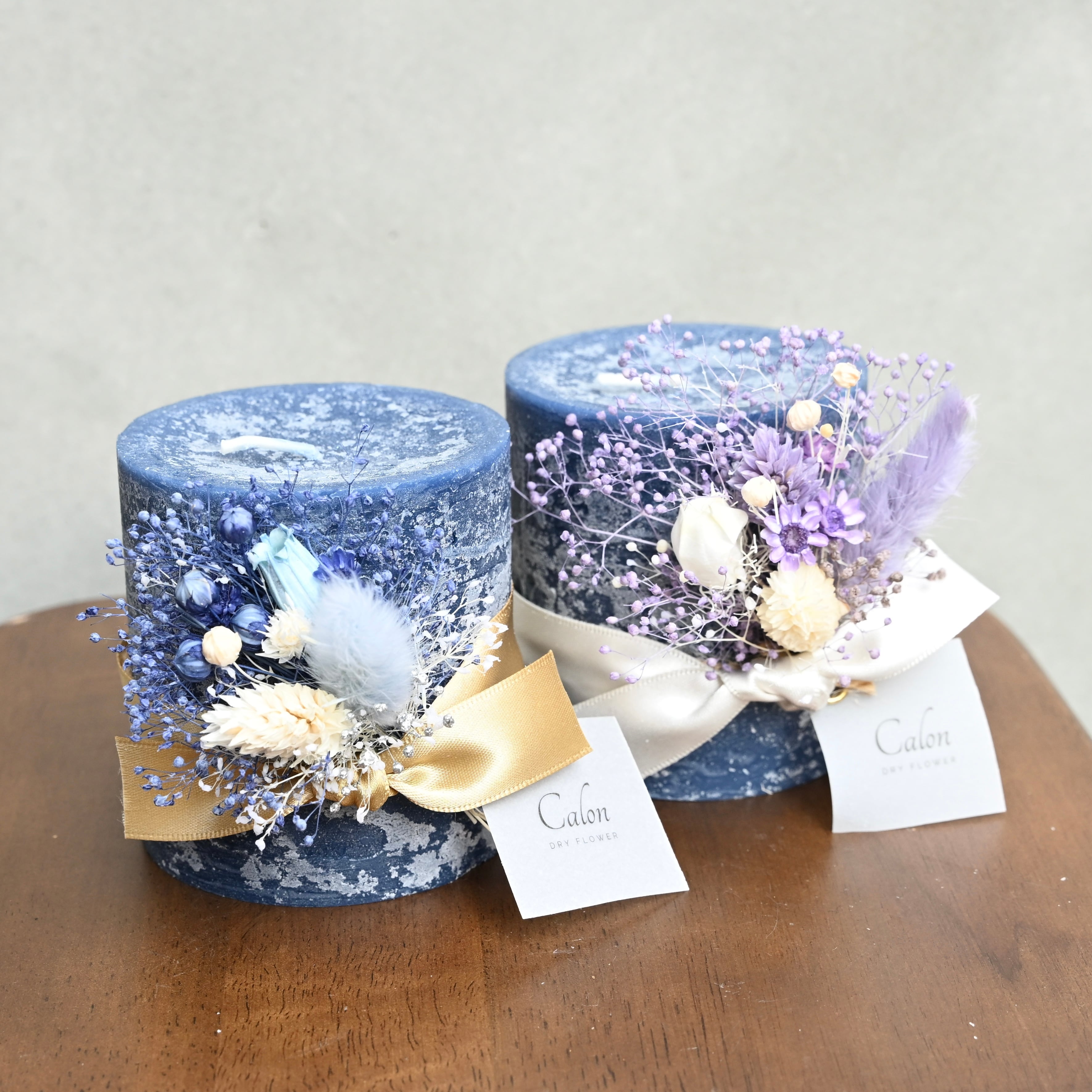 フラワーキャンドル【ブルー】