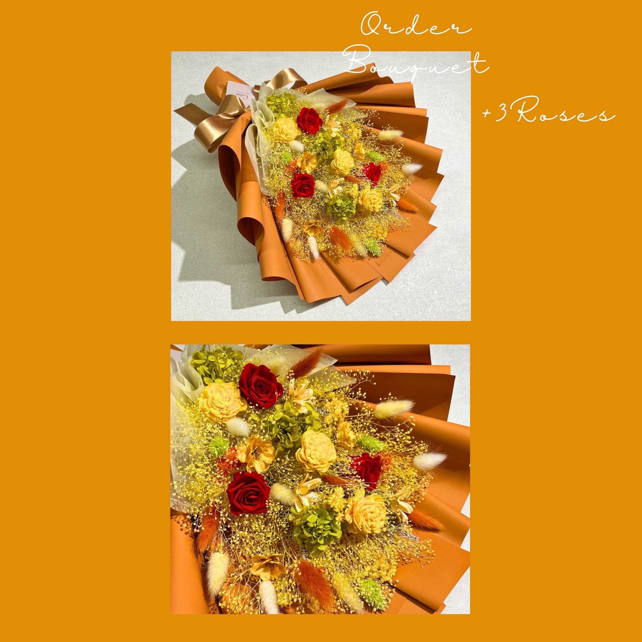 オーダーメイド】ドライフラワーの花束 Lサイズ