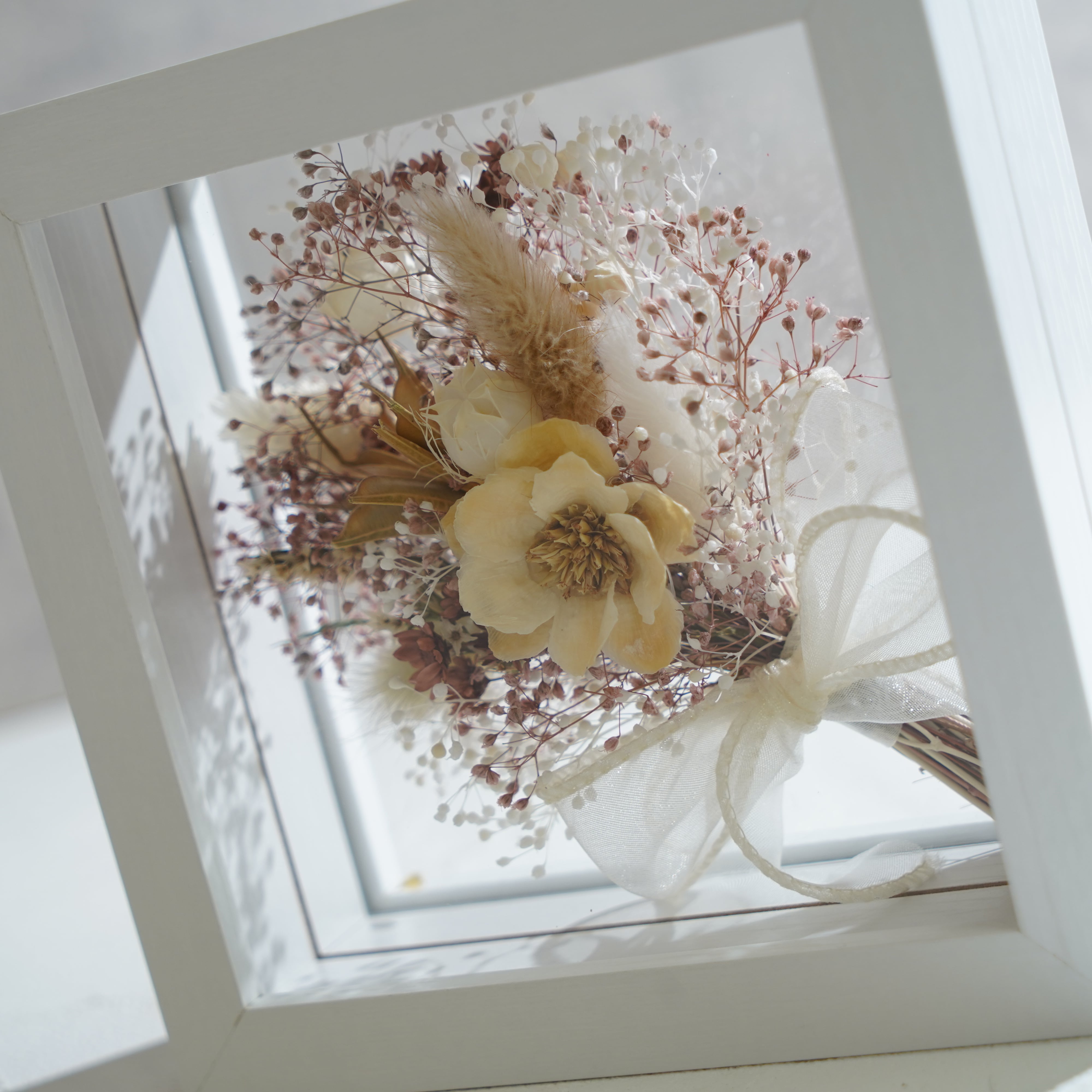 【ナチュラル】フレームフラワー Mサイズ 花束タイプ FM-46≪限定１点≫