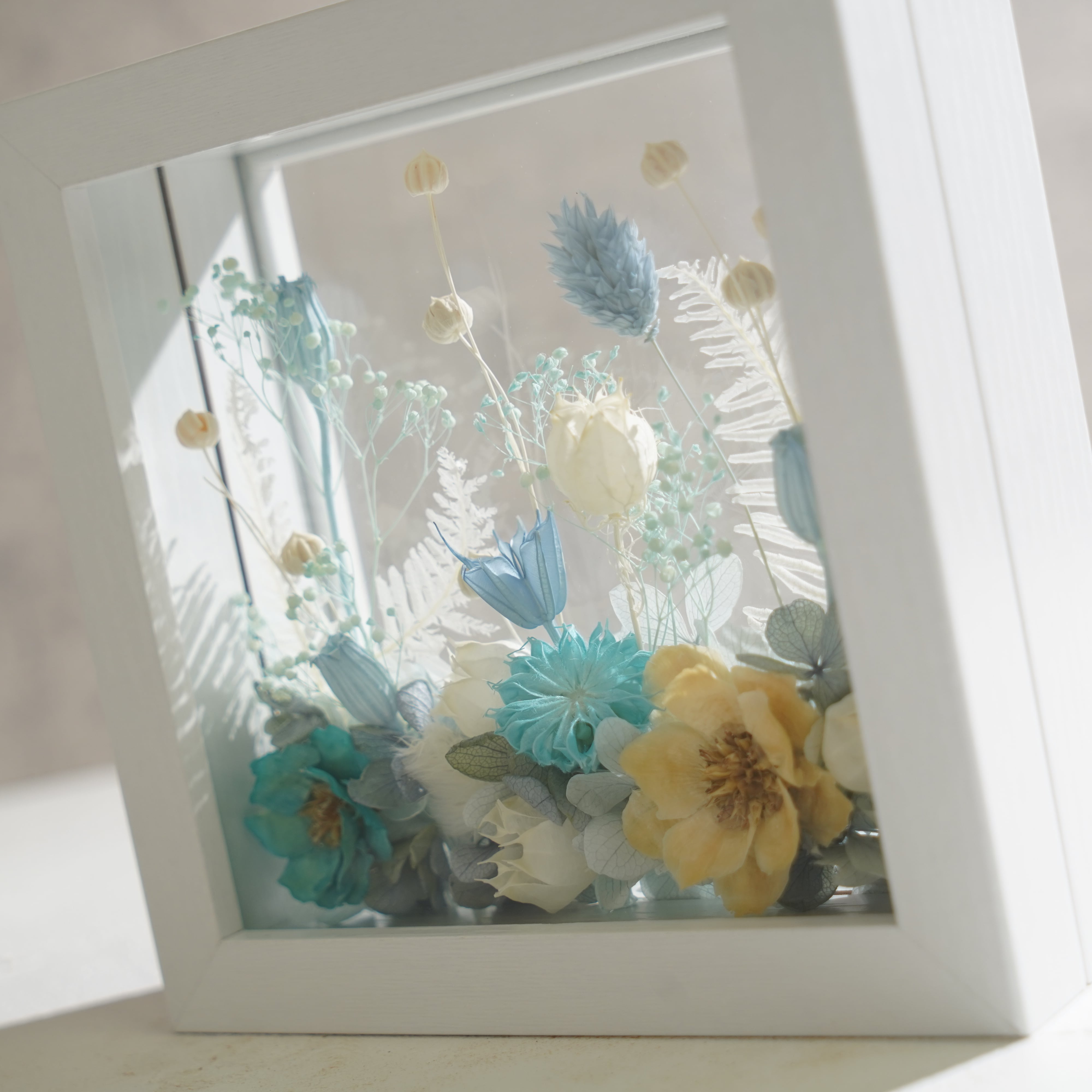 【ライトブルー】フレームフラワー Mサイズ ガーデンタイプ FM-49≪限定１点≫