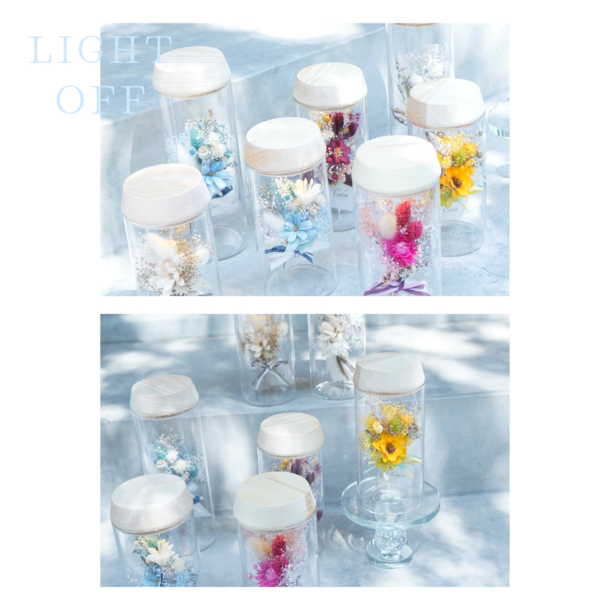 【おまかせオレンジ系】LEDボトルフラワーMサイズ