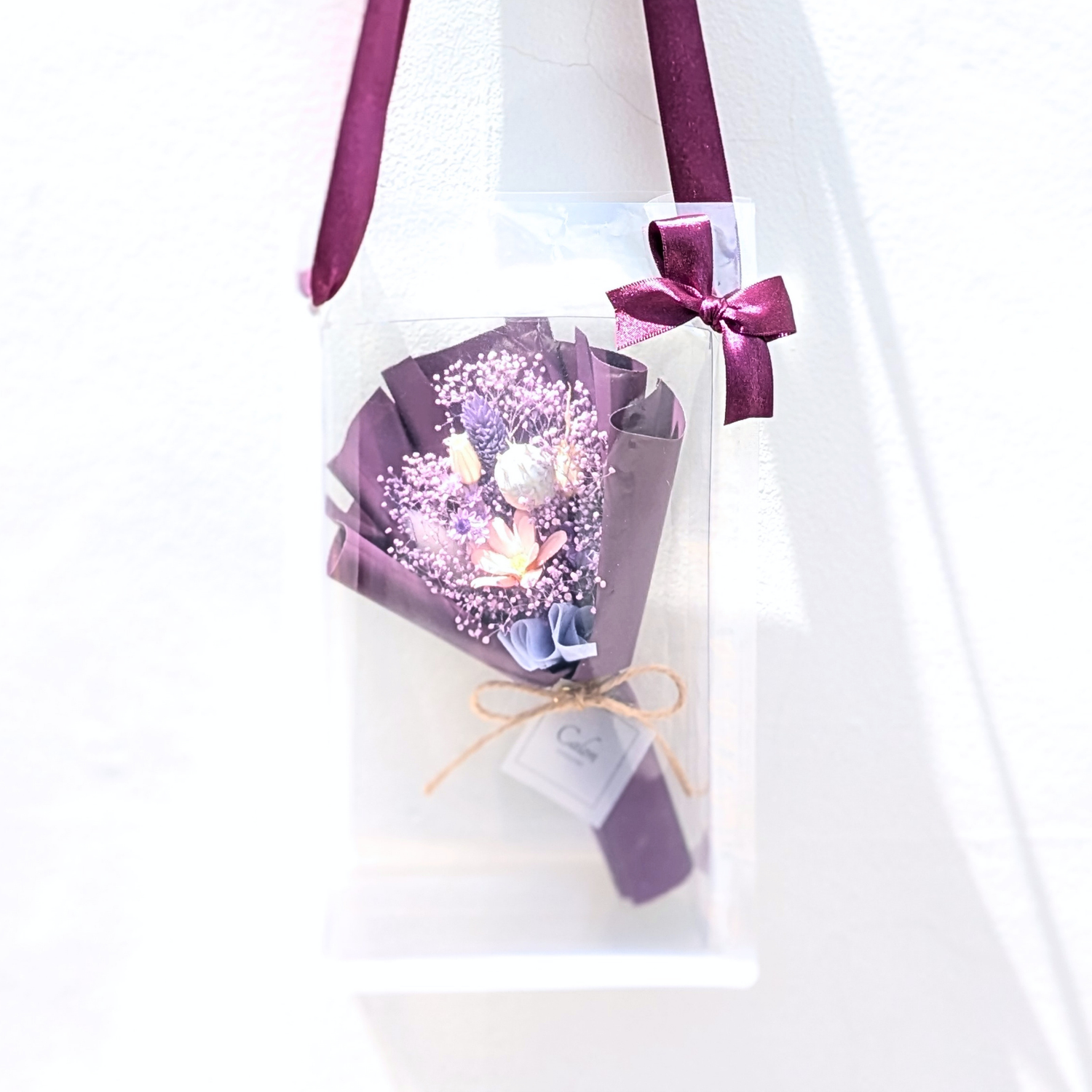 ミニ花束バッグ  パープル SS-4≪限定１点≫