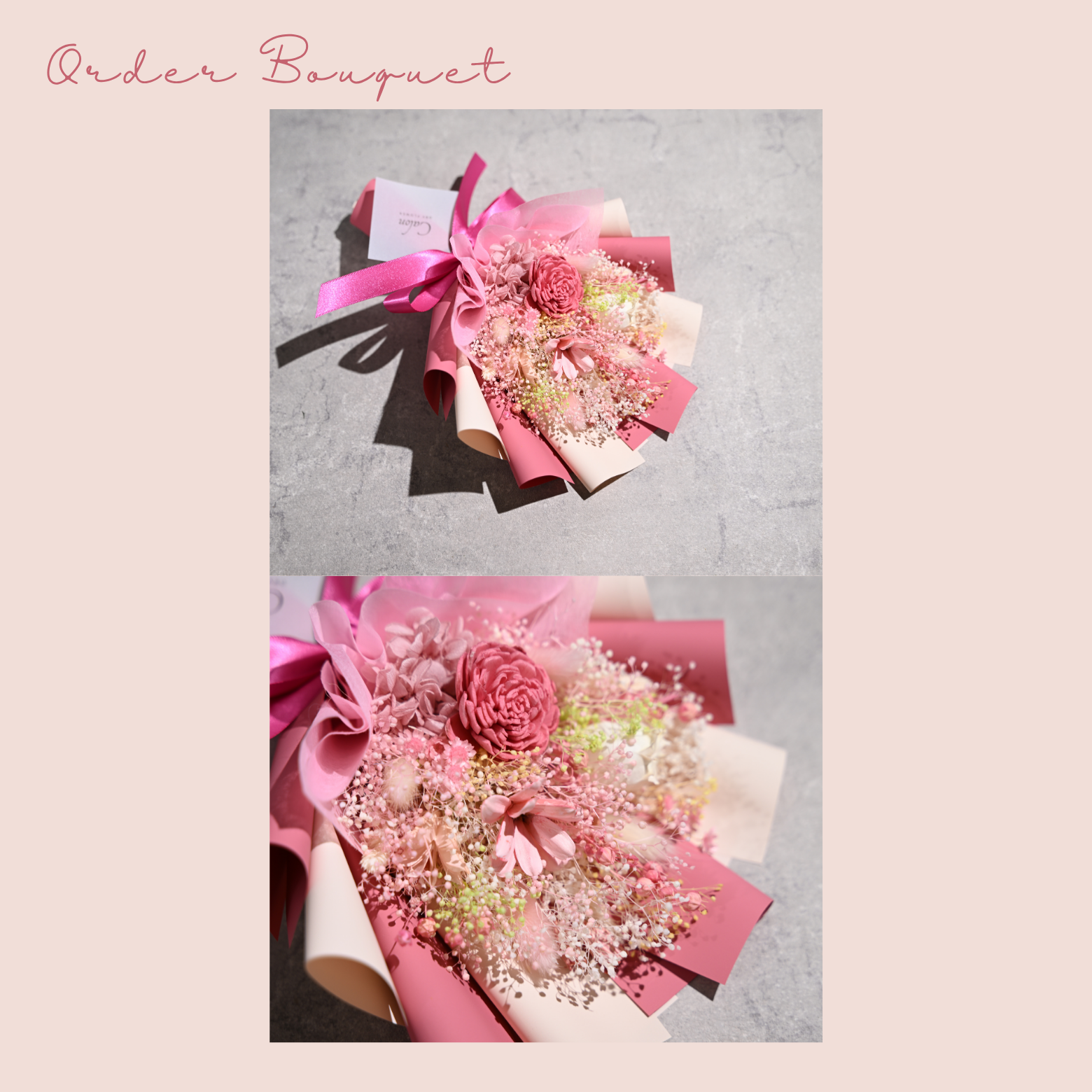 【オーダーメイド】ドライフラワーの花束 Sサイズ